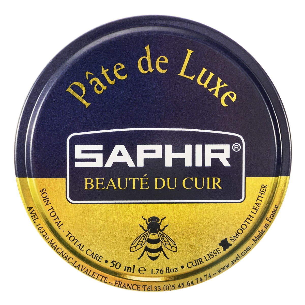 Cire à chaussures BDC Pate De Luxe 50 ml Saphir - Black