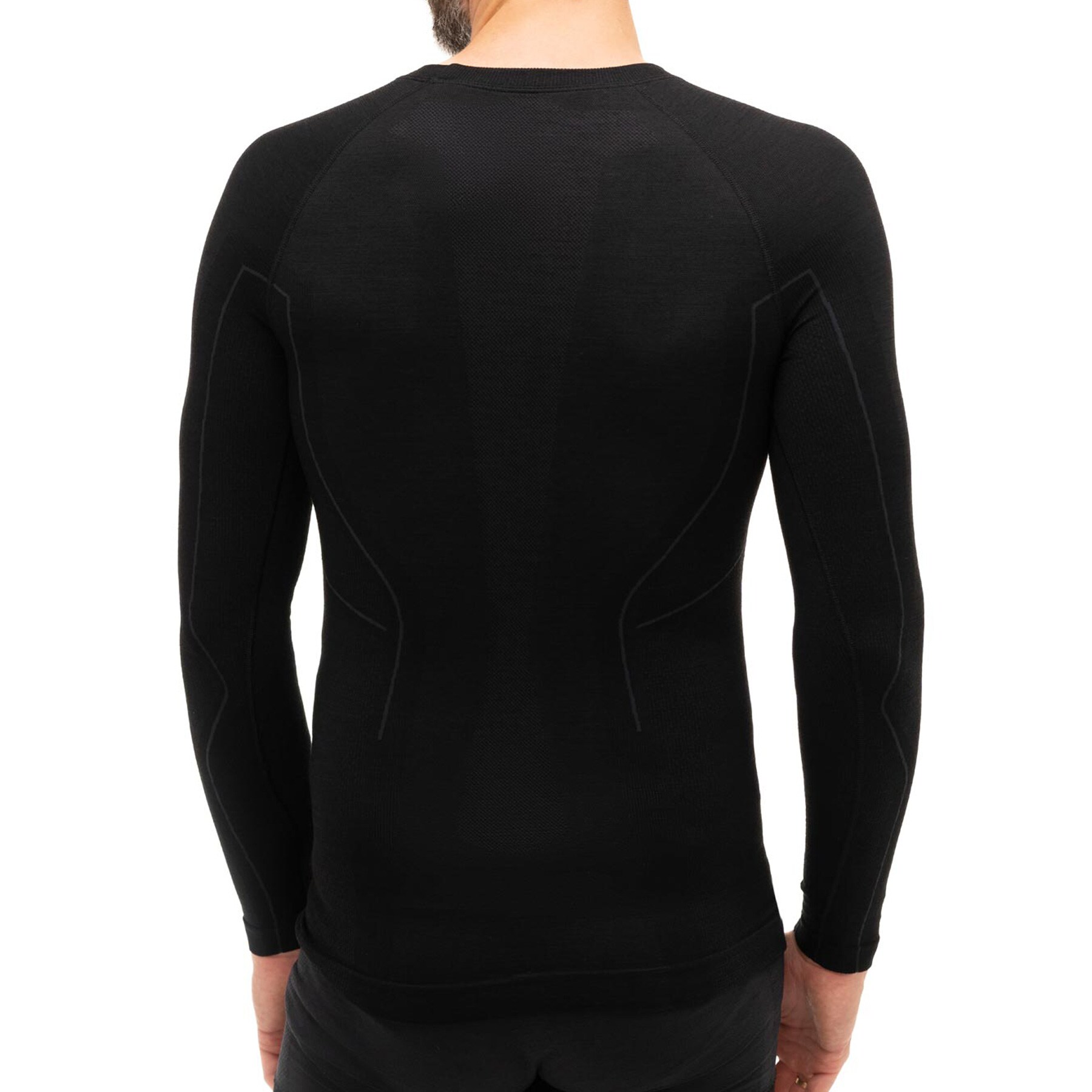 T-shirt thermique Active Wool Brubeck - Black
