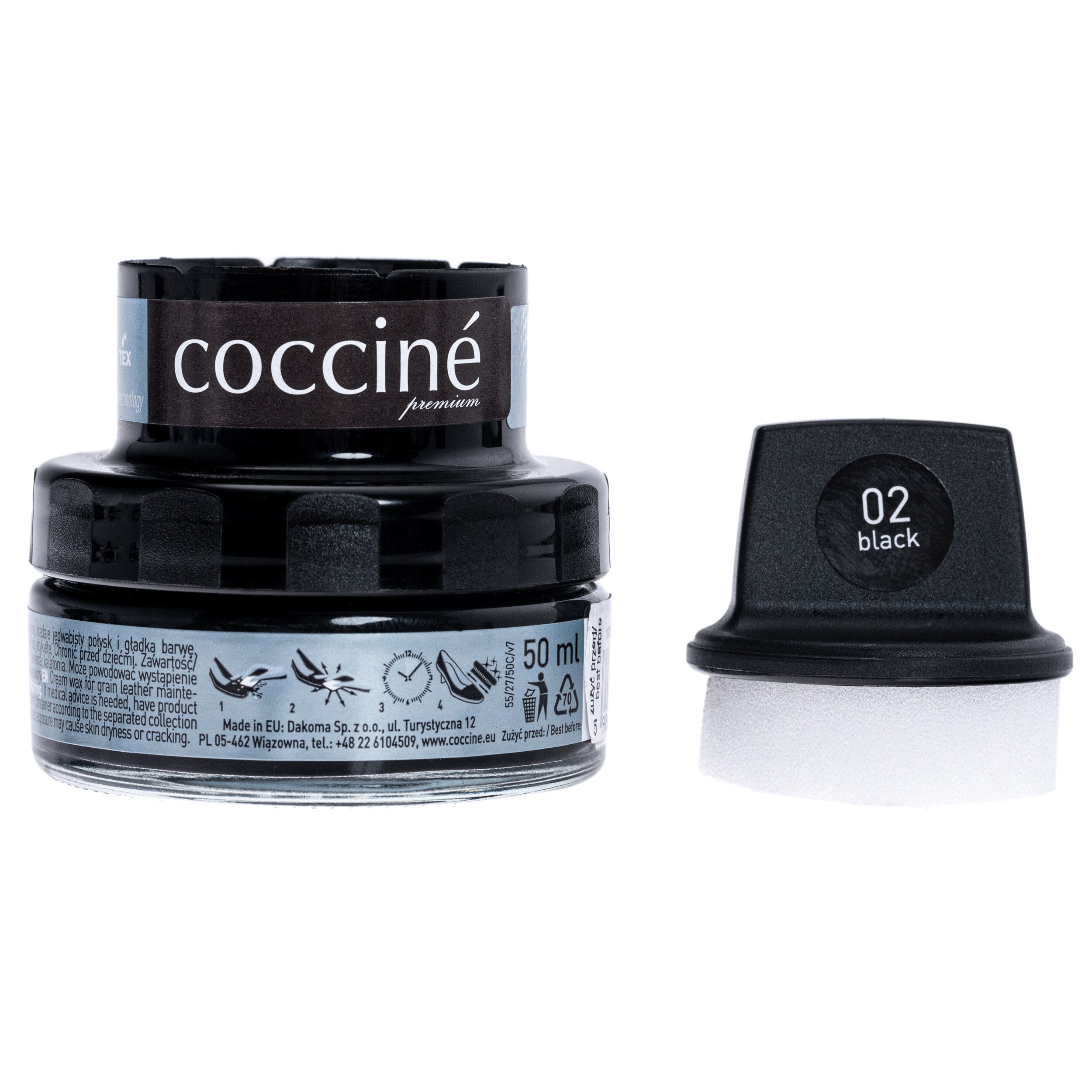 Cire pour cuir lisse Nano Wax 50 ml Coccine - Black