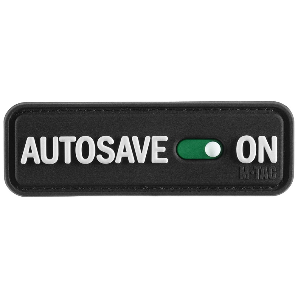 Patch AUTOSAVE ON PVC M-Tac - Black