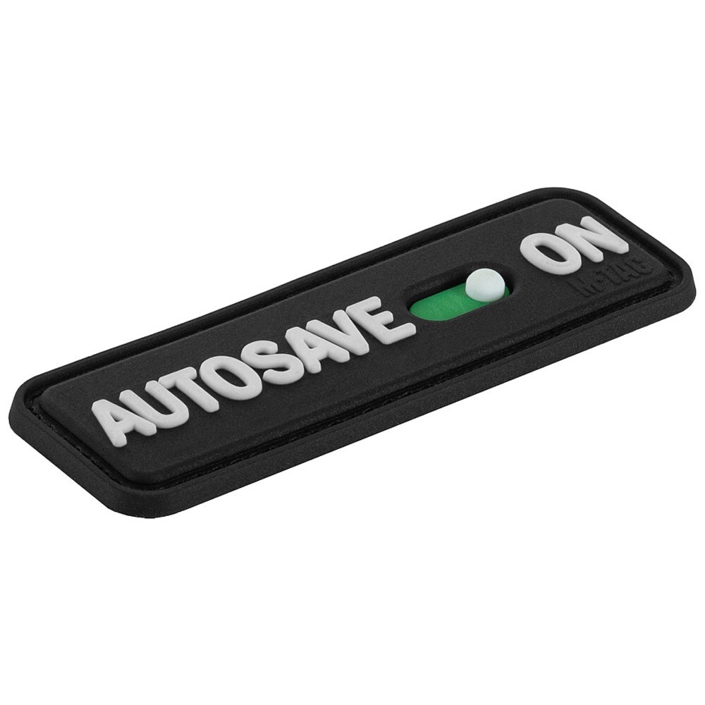 Patch AUTOSAVE ON PVC M-Tac - Black