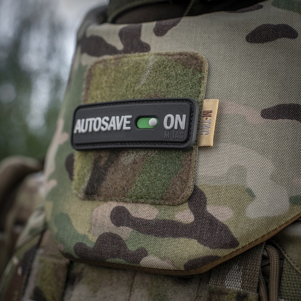 Patch AUTOSAVE ON PVC M-Tac - Black
