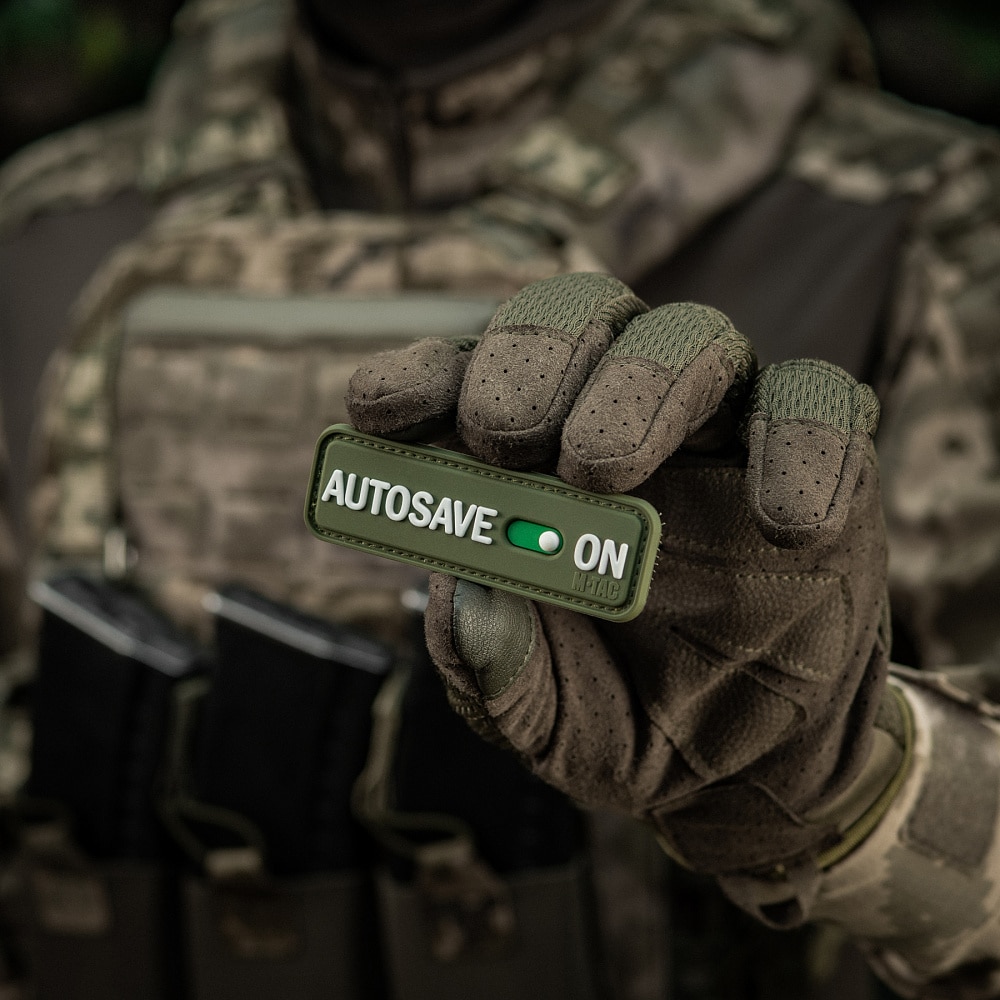 Patch AUTOSAVE ON PVC M-Tac - Olive