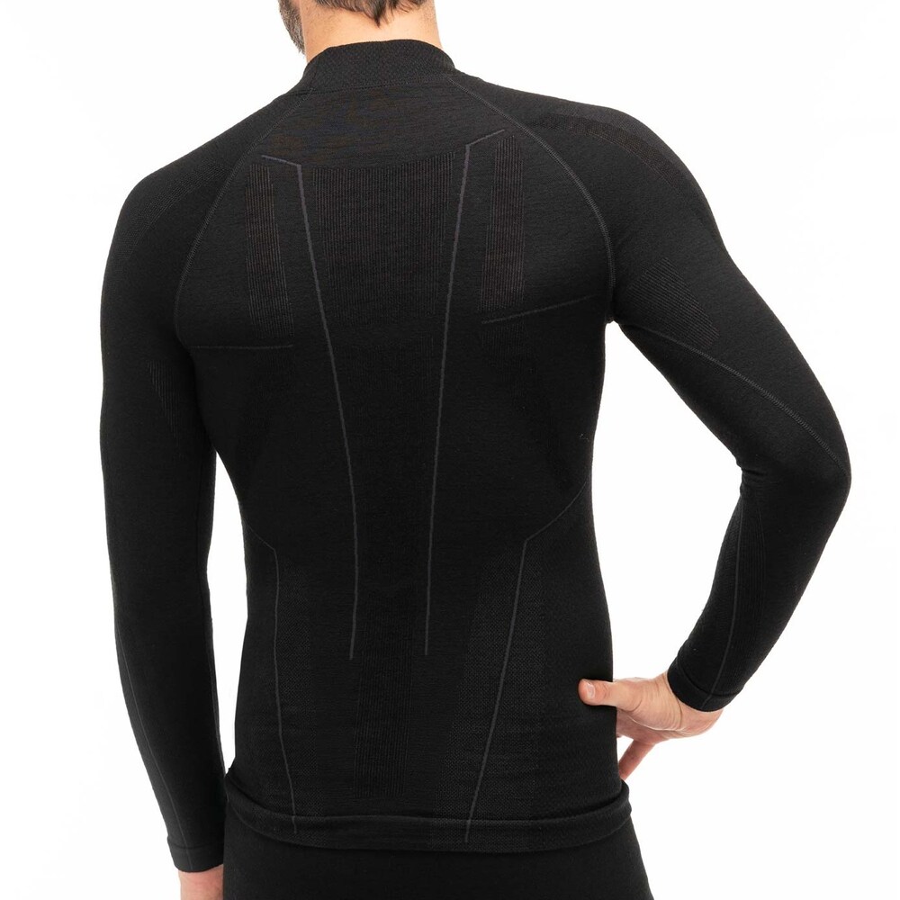 T-shirt thermique Extreme Wool Brubeck - Black