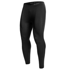 Leggings thermiques pour hommes Comfort Wool Brubeck - Black