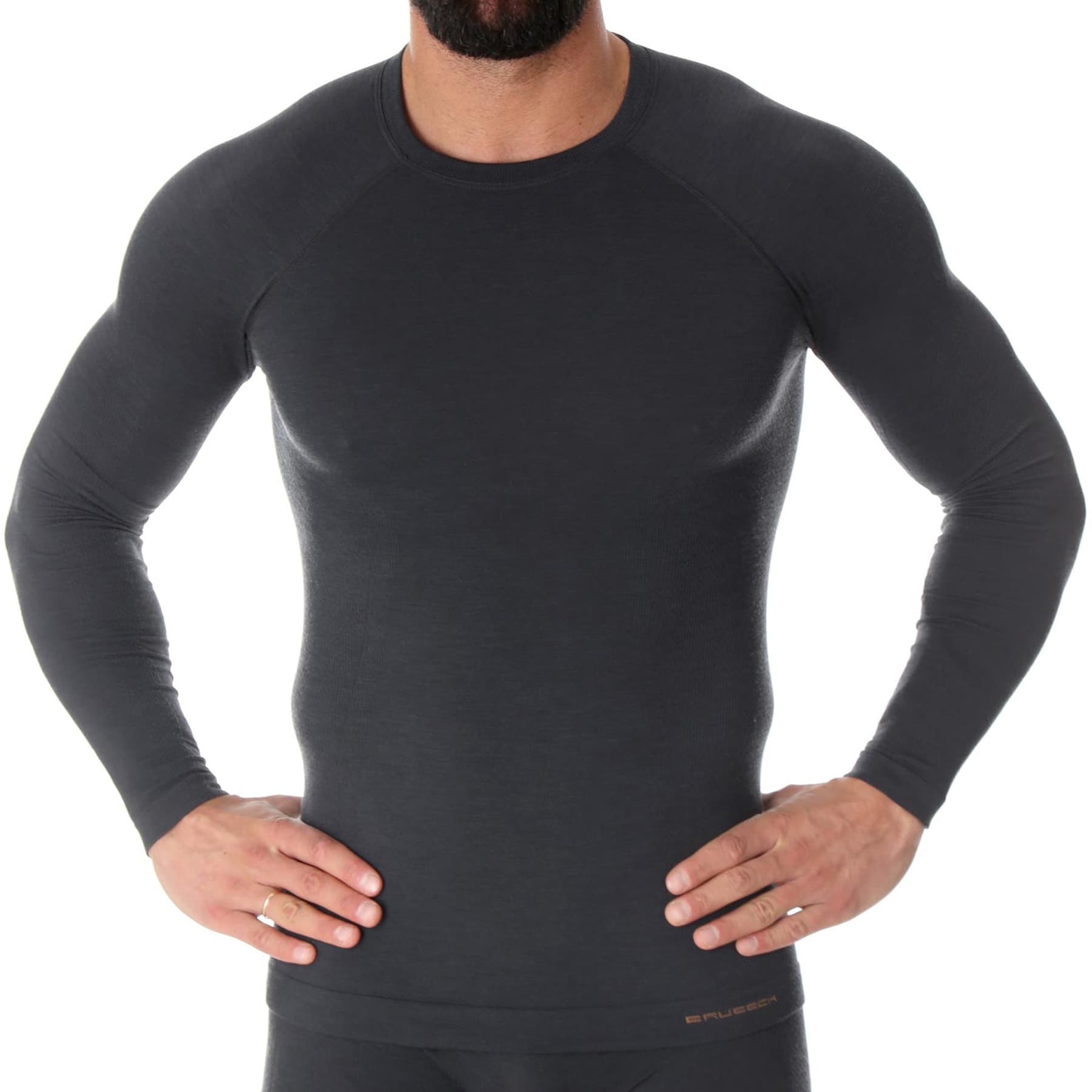 T-shirt thermique Active Wool Brubeck - Graphite