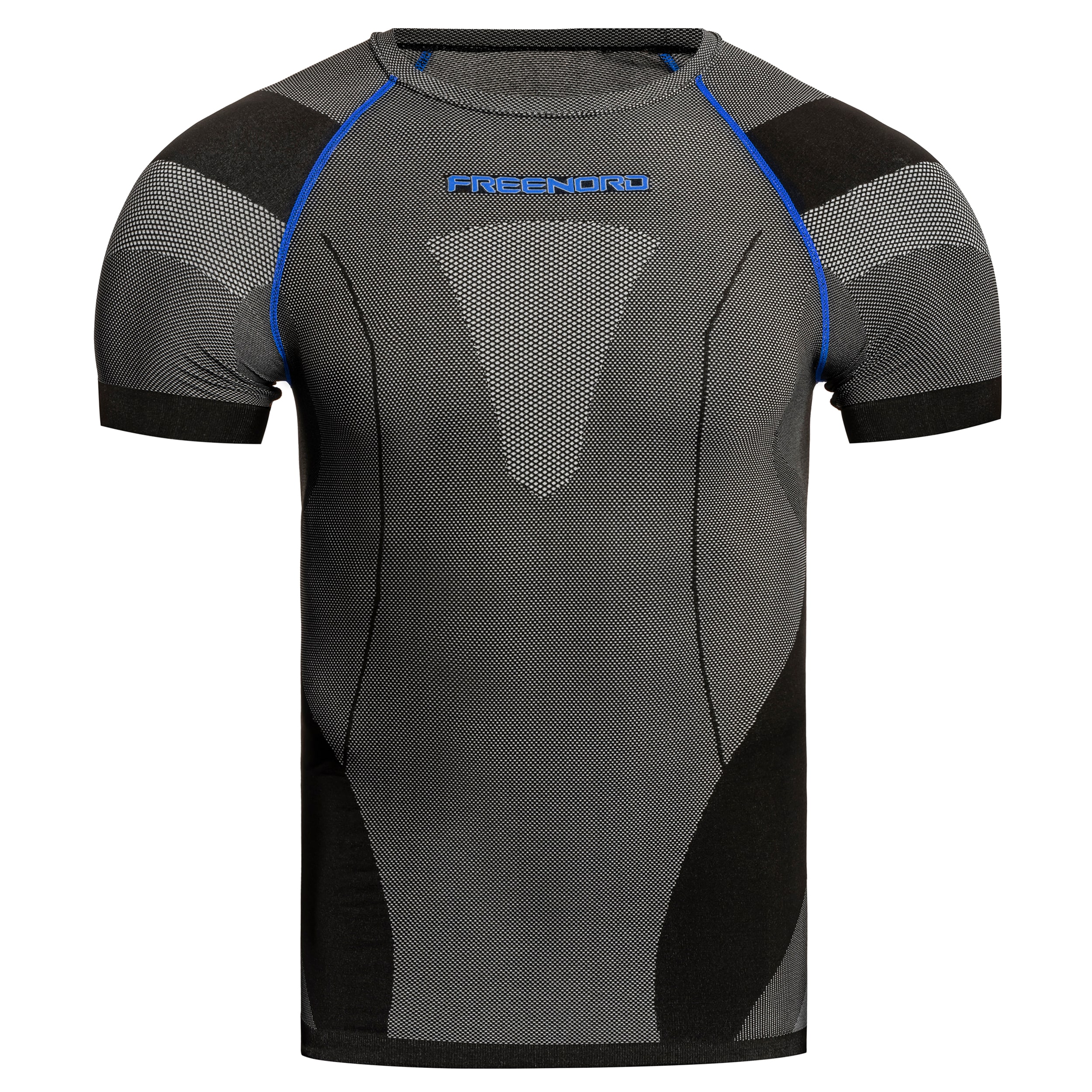 T-shirt thermique DryTech Short Sleeve FreeNord - Black/Blue