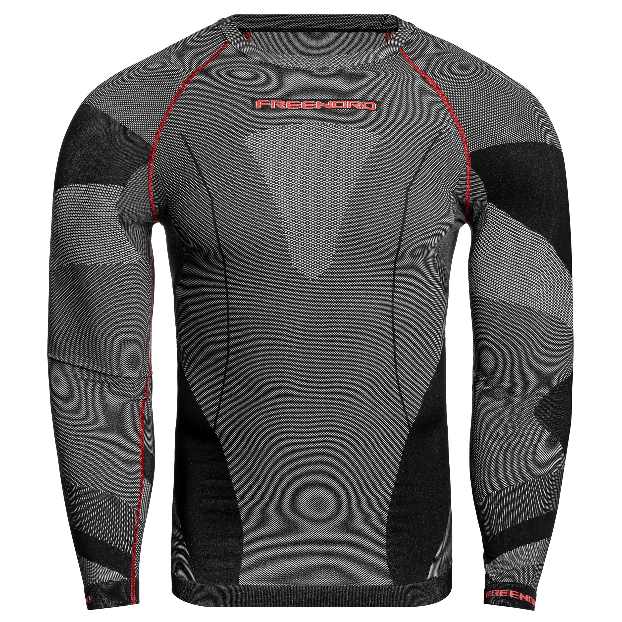 T-shirt thermique DryTech Long Sleeve FreeNord - Black/Red