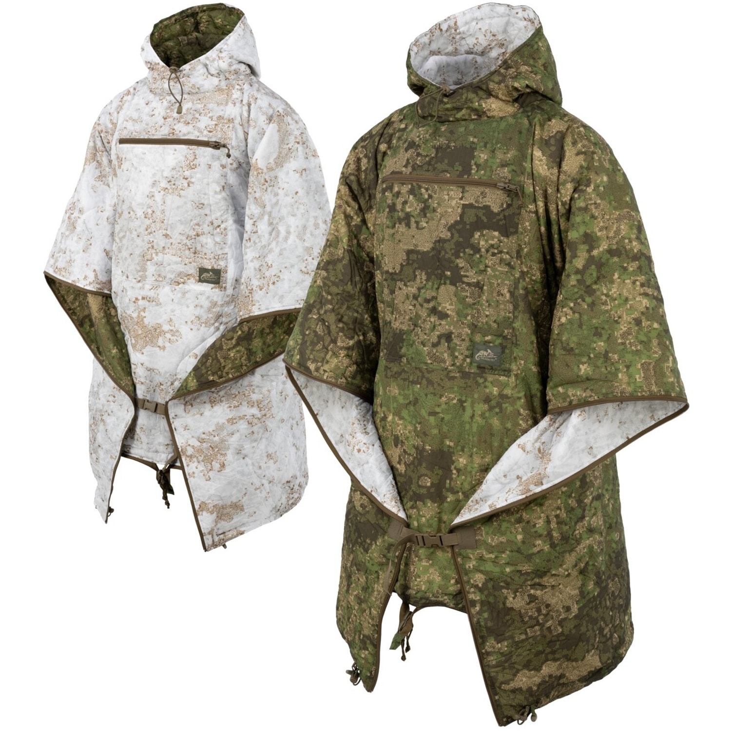 Poncho réversible avec fonction de sac de couchage Swagman Roll Helikon - PenCott WildWood/PenCott SnowDrift