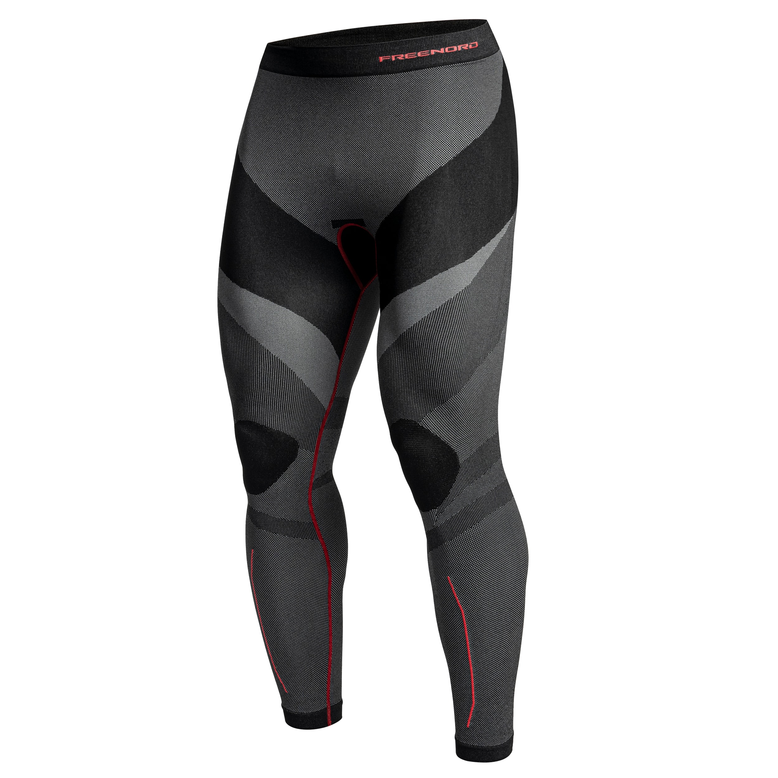 Leggings thermiques pour hommes Drytech FreeNord - Black/Red