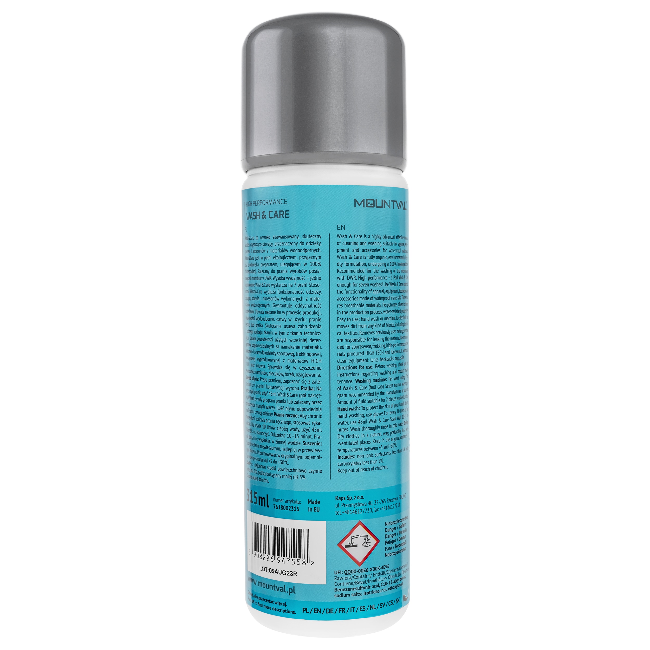 Liquide de lessive Wash & Care 315 ml Mountval 