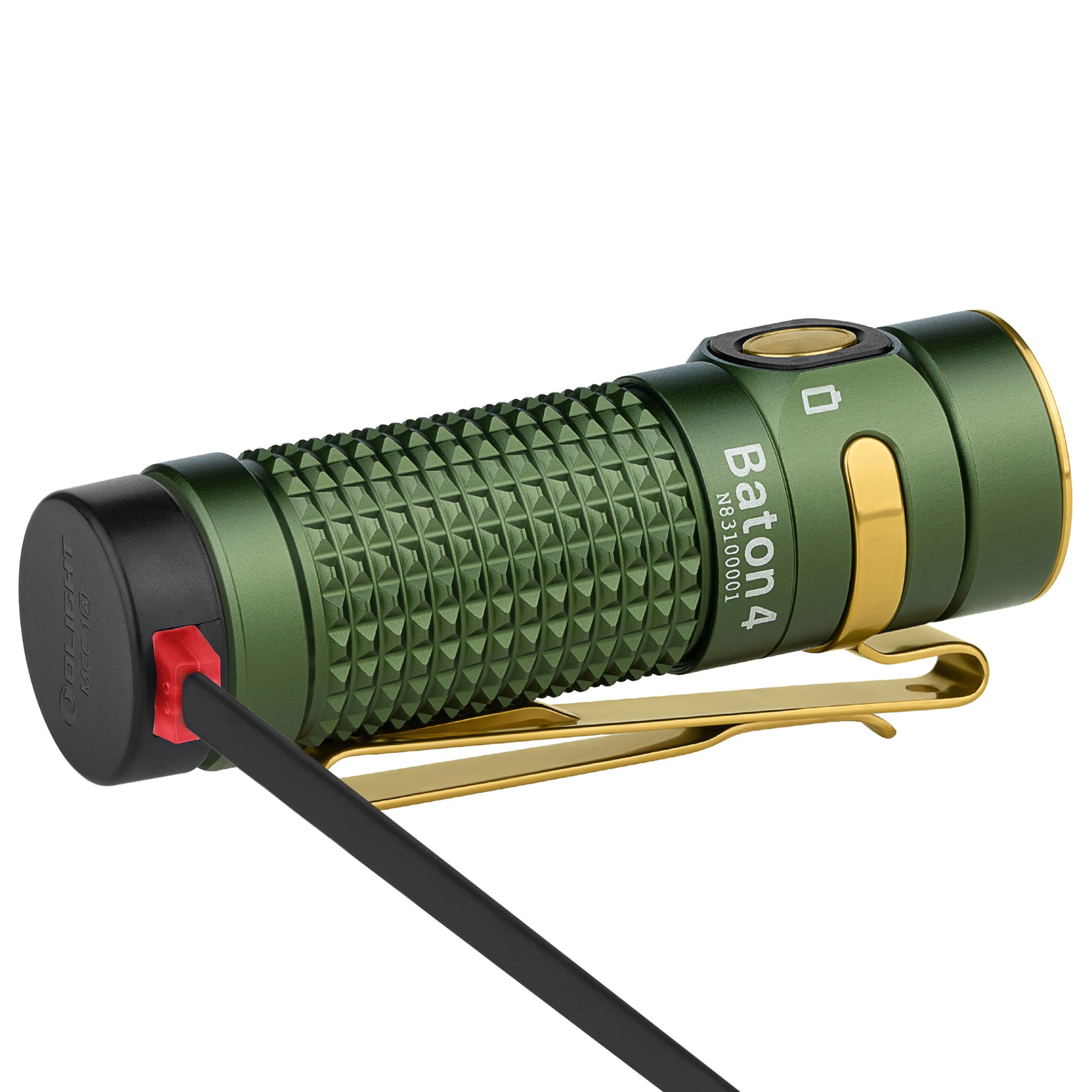 Lampe de poche rechargeable Baton 4 1300 lumens Olight - OD Green 