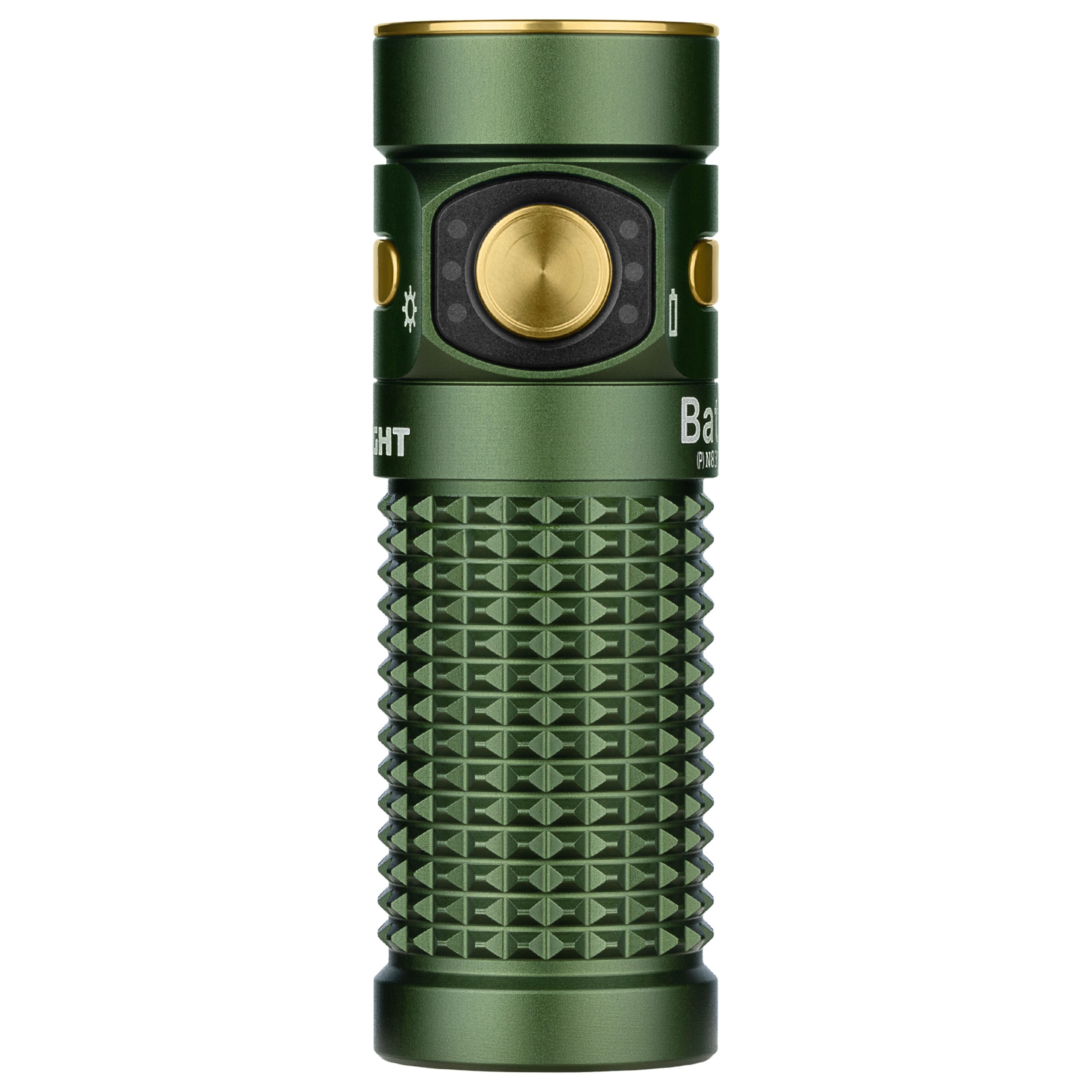 Lampe de poche avec étui de chargement sans fil Baton 4 Premium Edition - 1300 lumens Olight - OD Green