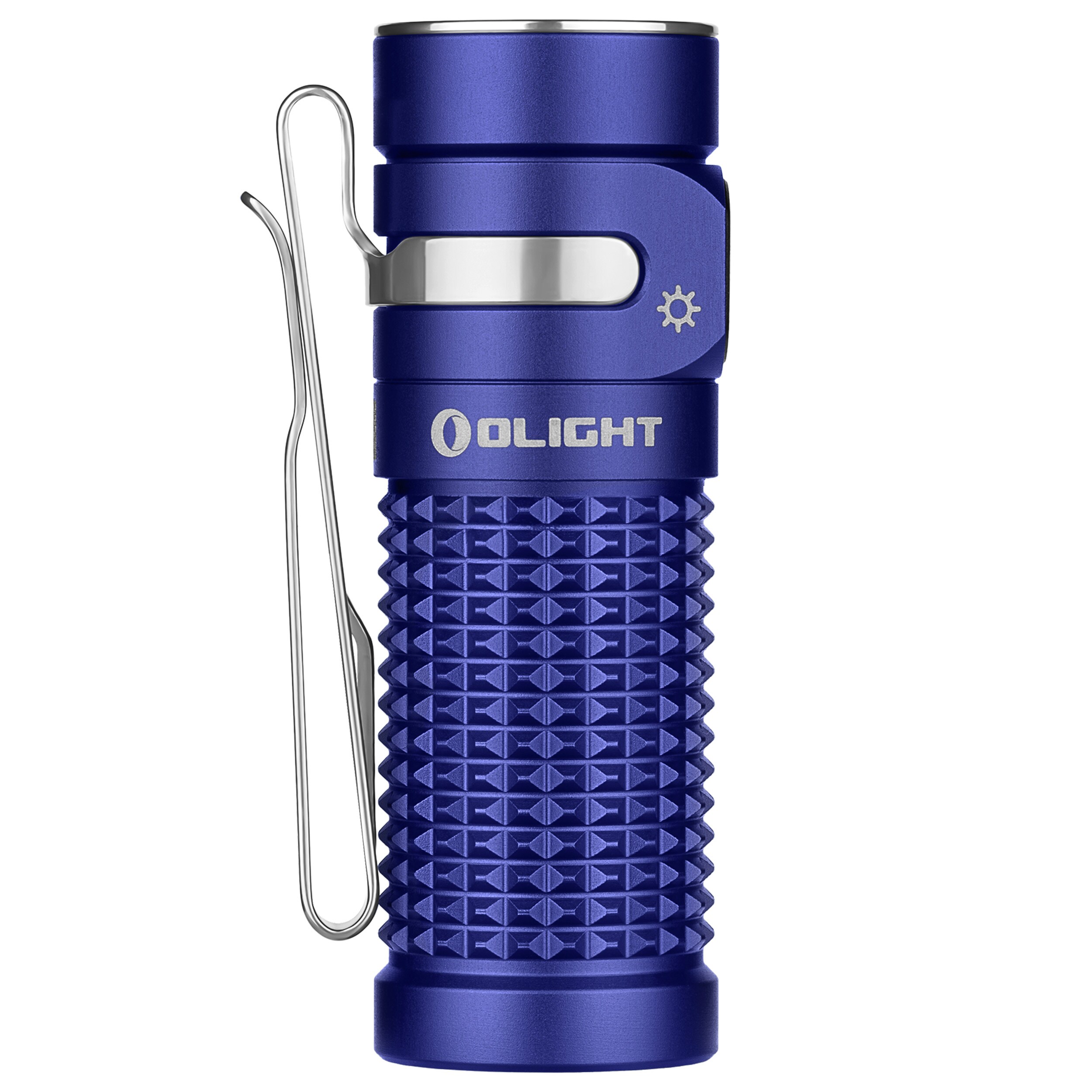 Lampe de poche avec étui de chargement sans fil Baton 4 Premium Edition - 1300 lumens Olight - Regal Blue