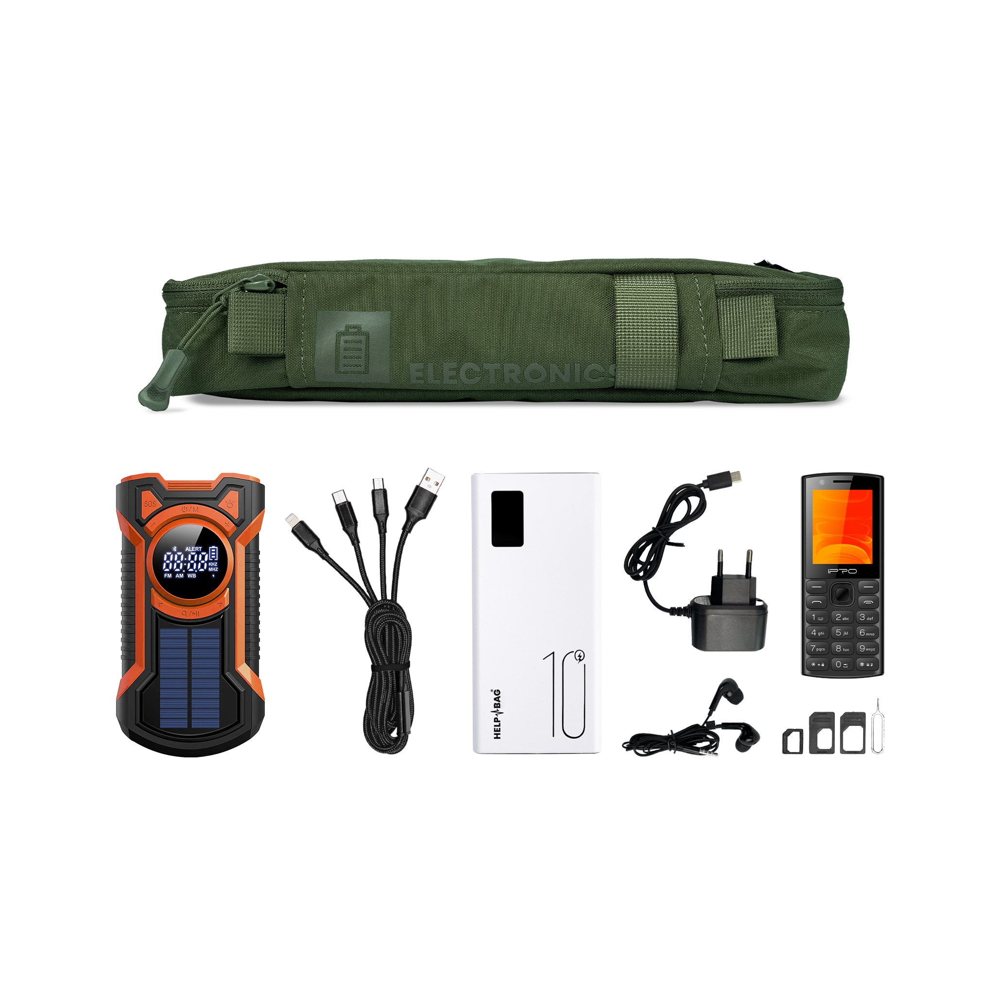 Kit d'urgence Help Bag Max - Olive Green