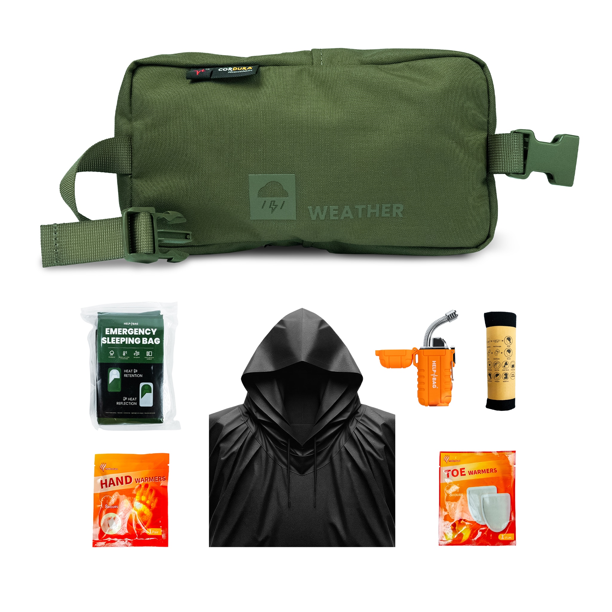 Kit d'urgence Help Bag Max - Olive Green