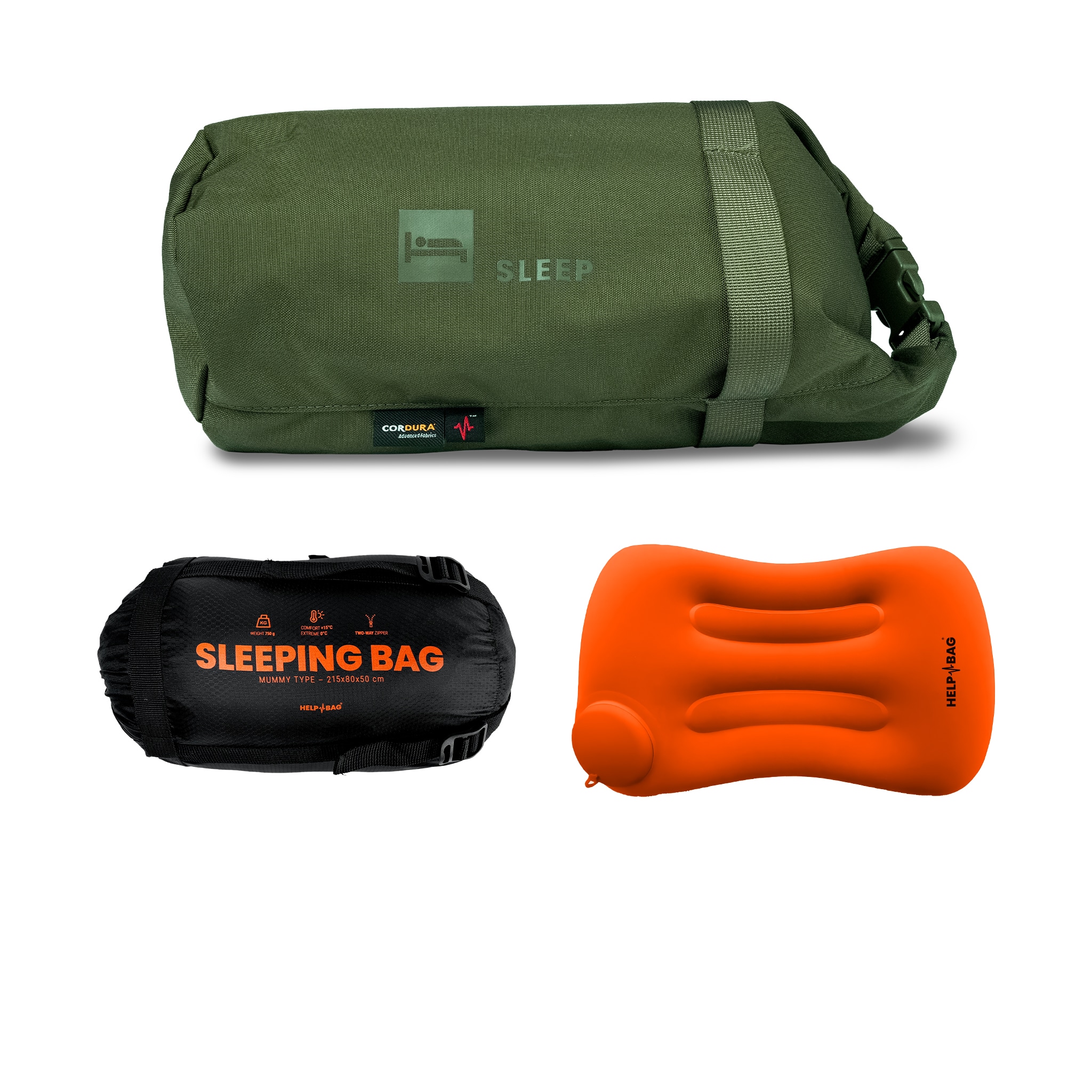 Kit d'urgence Help Bag Max - Olive Green