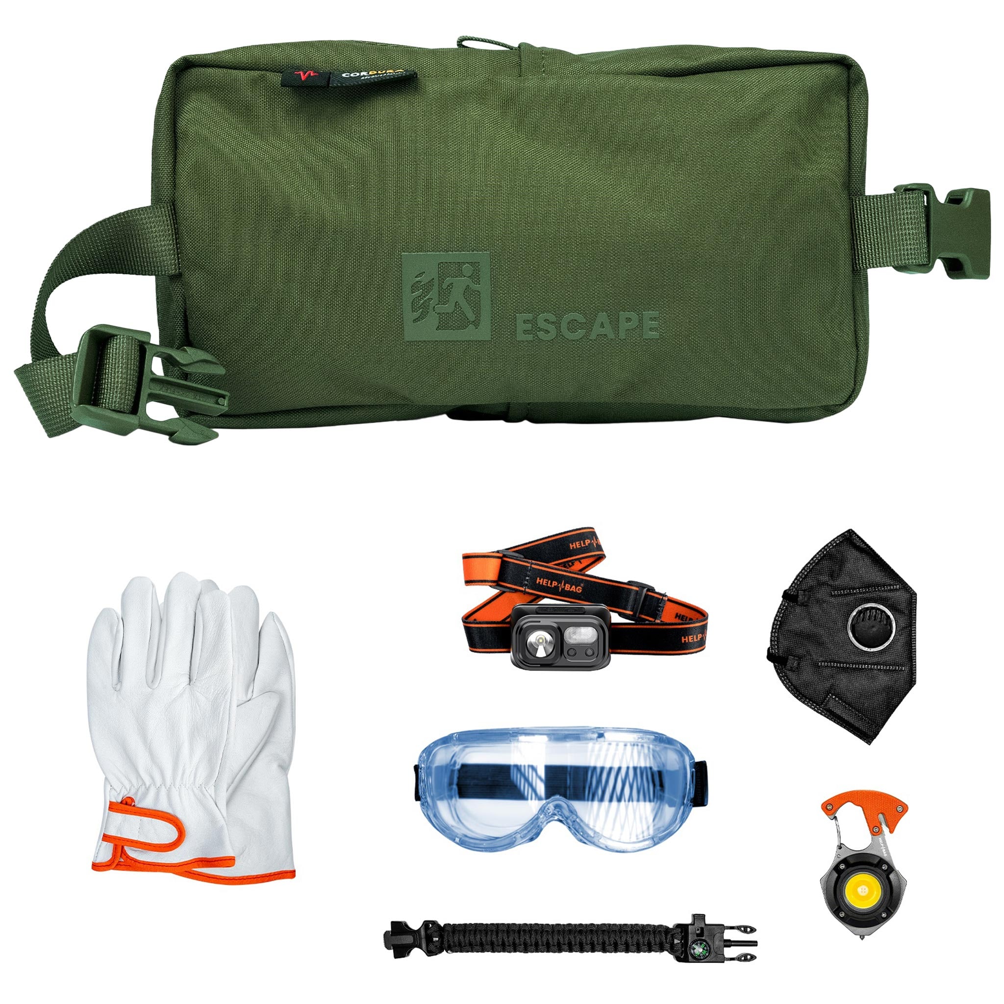 Kit d'urgence Help Bag Max - Olive Green