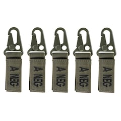 Porte-clé avec groupe sanguin 5 pcs. A- Mil-Tec - Olive 