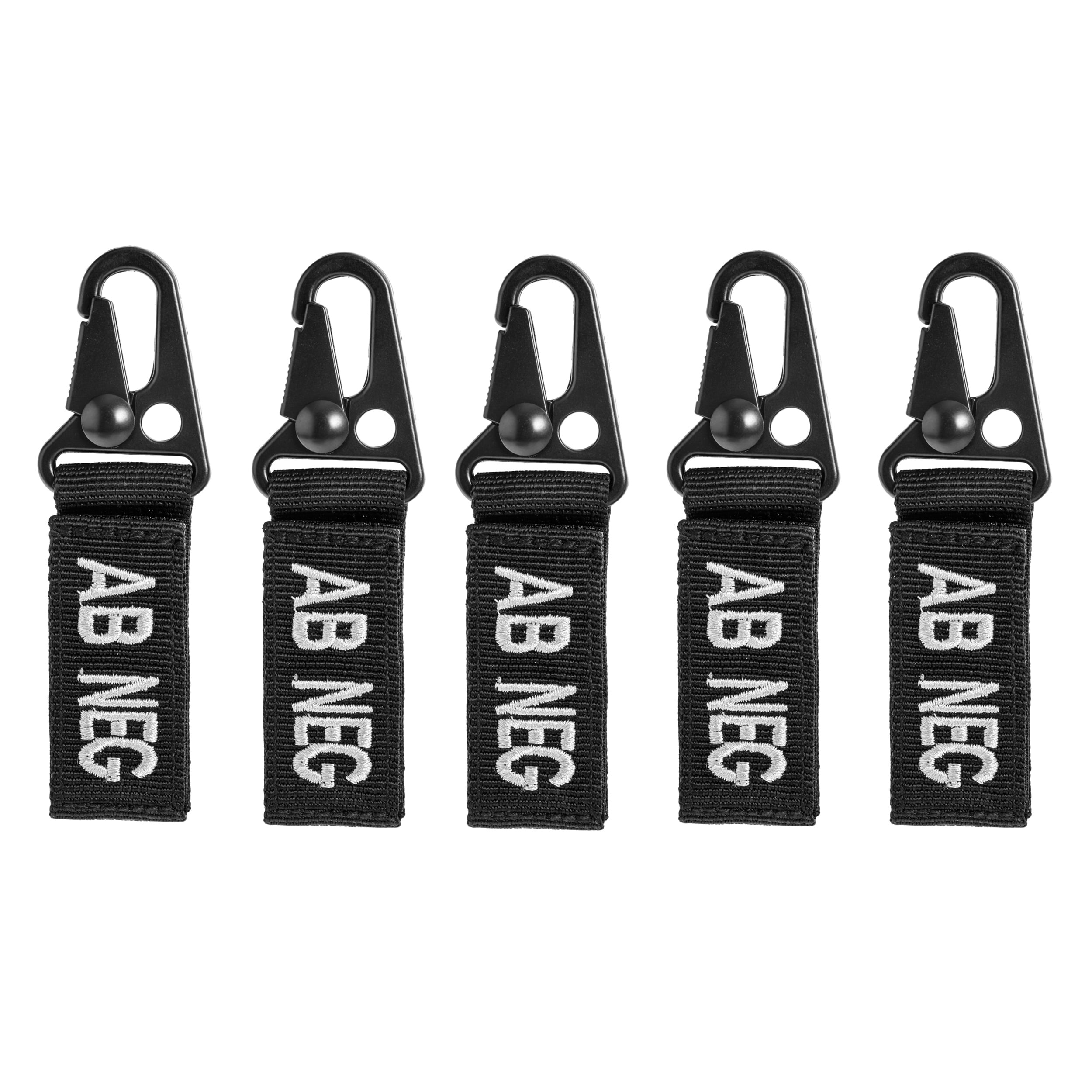 Porte-clé avec groupe sanguin 5 pcs. AB- Mil-Tec - Black 