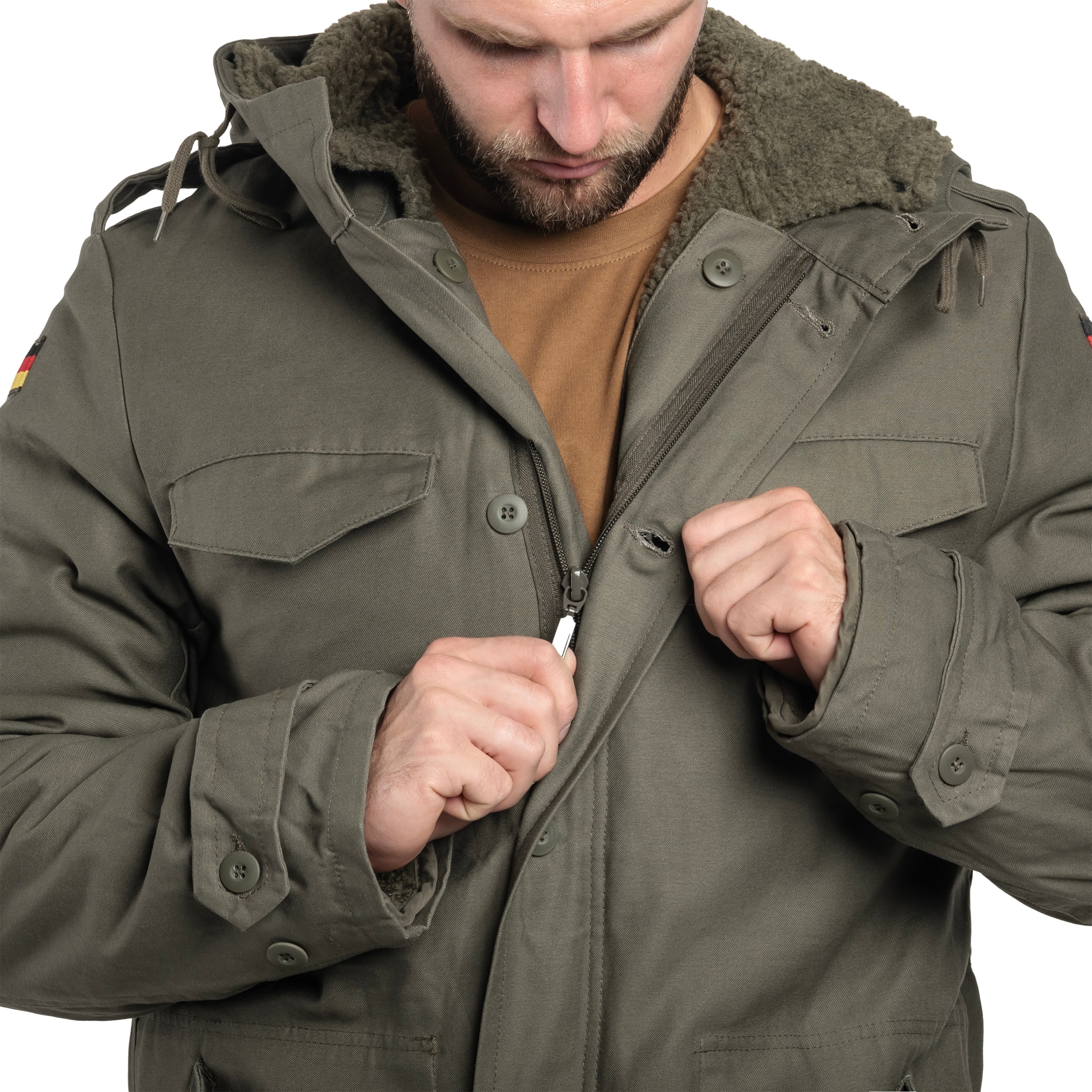 Veste BW Parka Flag Brandit - Olive