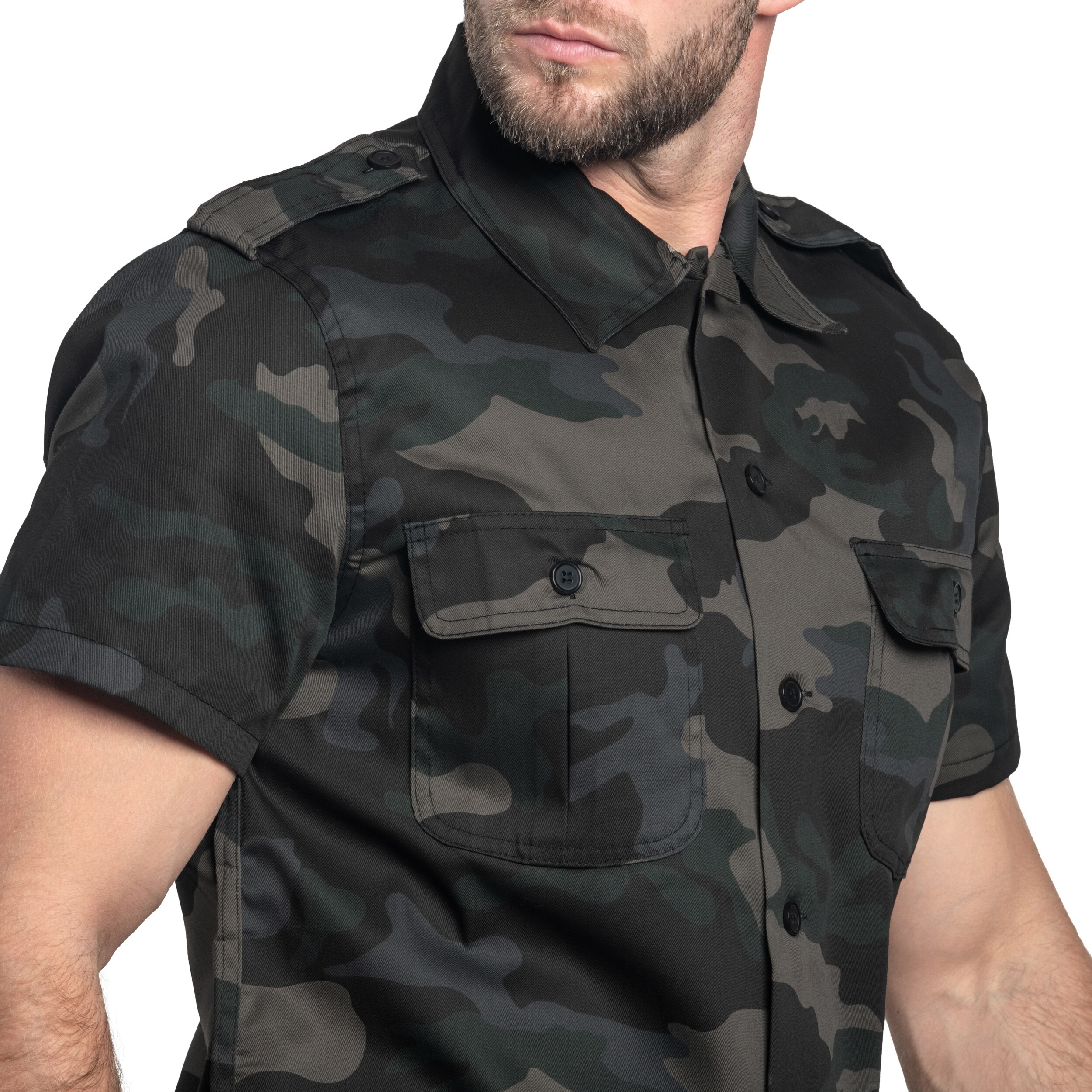 Chemise US Shirt Brandit - Dark Camo