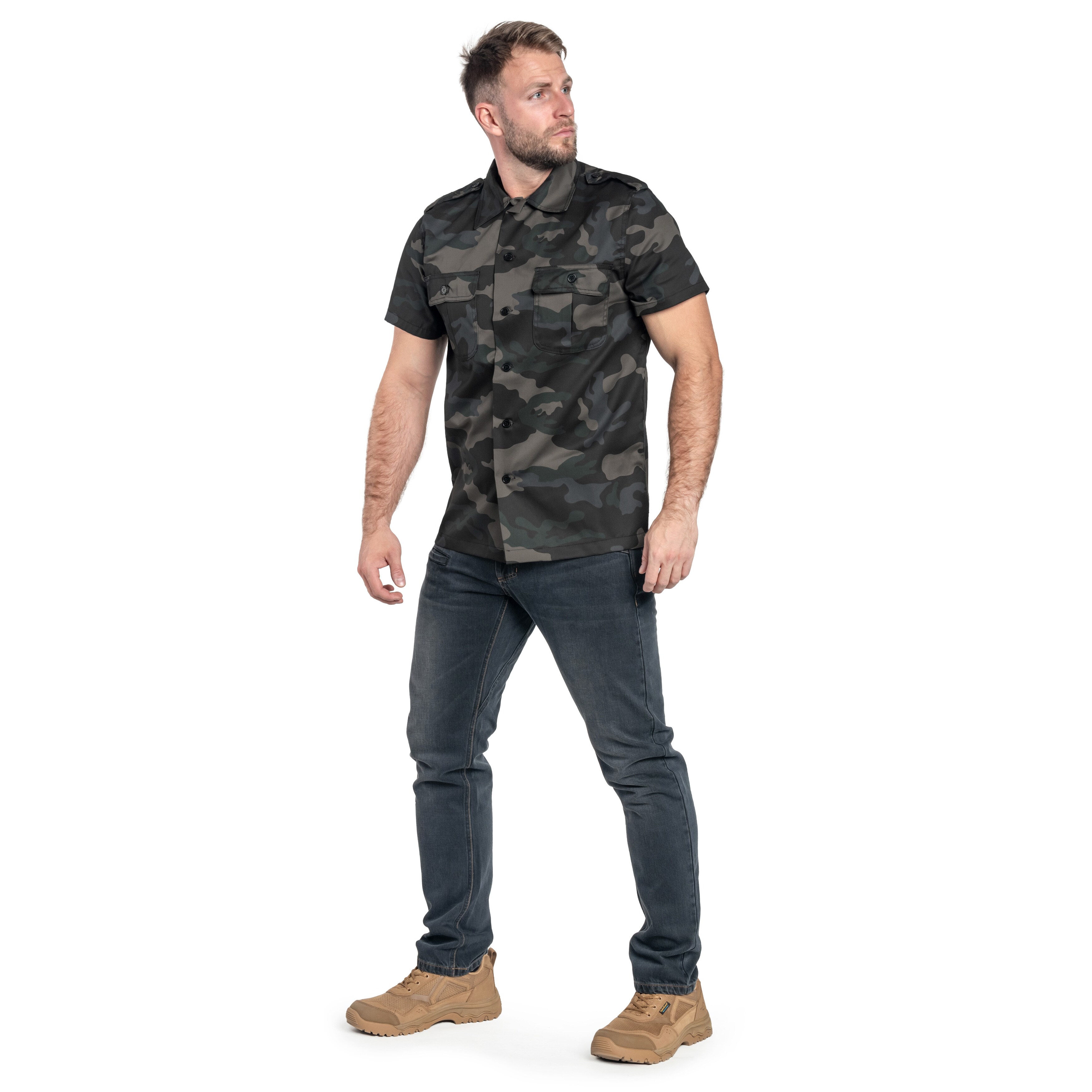 Chemise US Shirt Brandit - Dark Camo