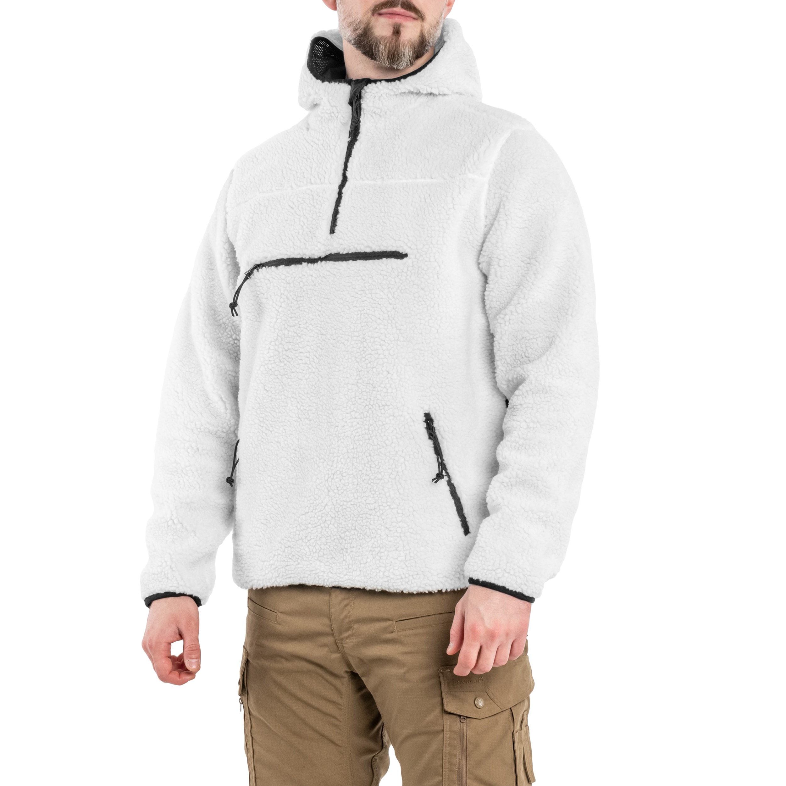 Polaire Teddyfleece Worker Pullover Brandit - White