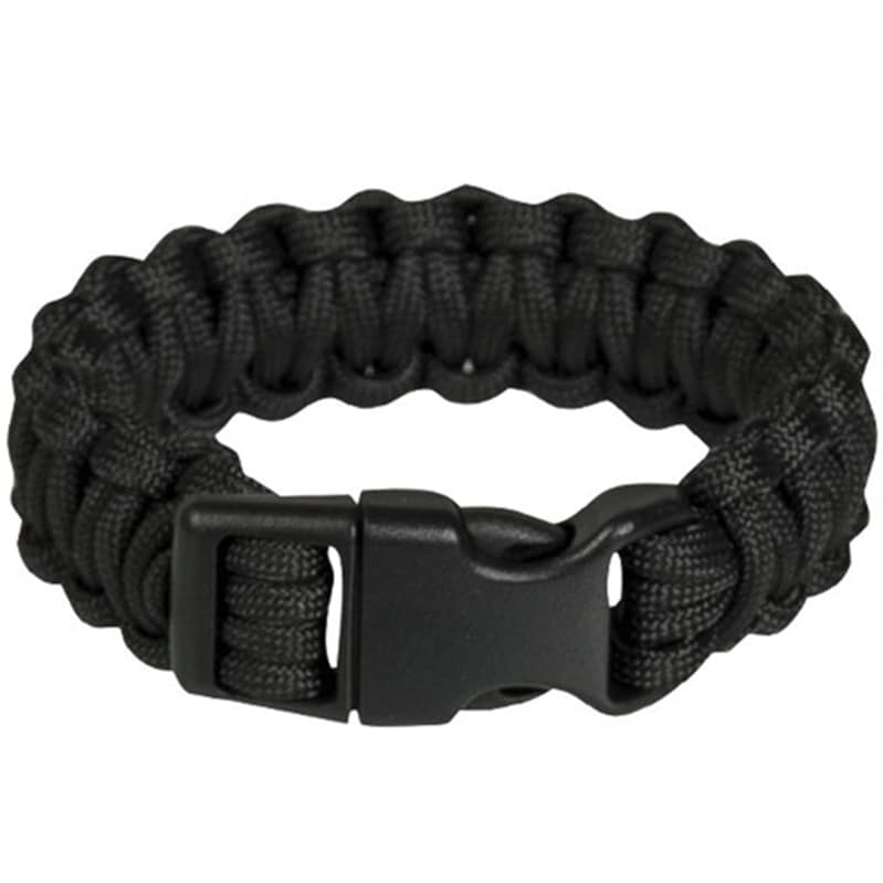 Bracelet Paracord boucle 22 mm Mil-Tec - Black