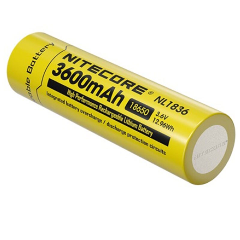 Batterie 18650 NL1836 3,6 V - 3600 mAh Nitecore