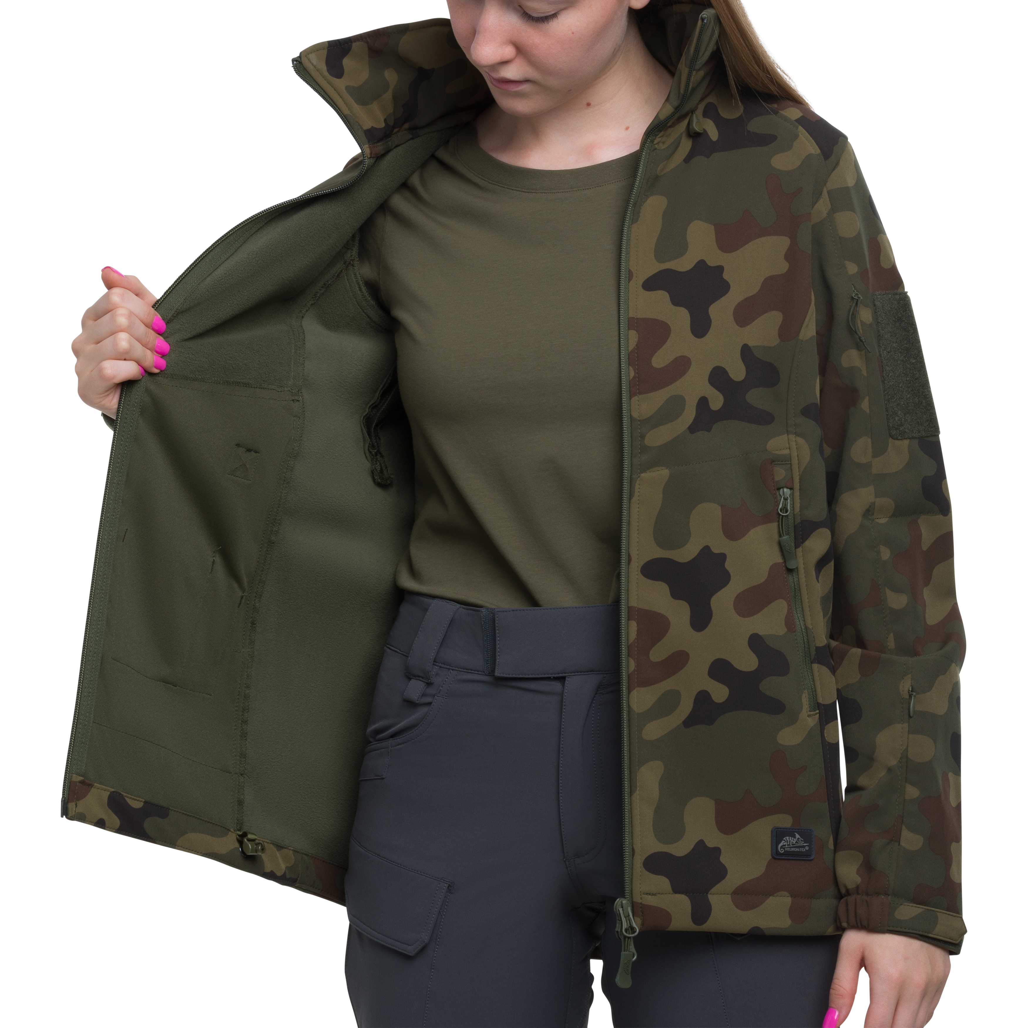 Veste pour femmes Gunfighter Softshell Helikon-Tex - wz.93 Pantera PL Woodland