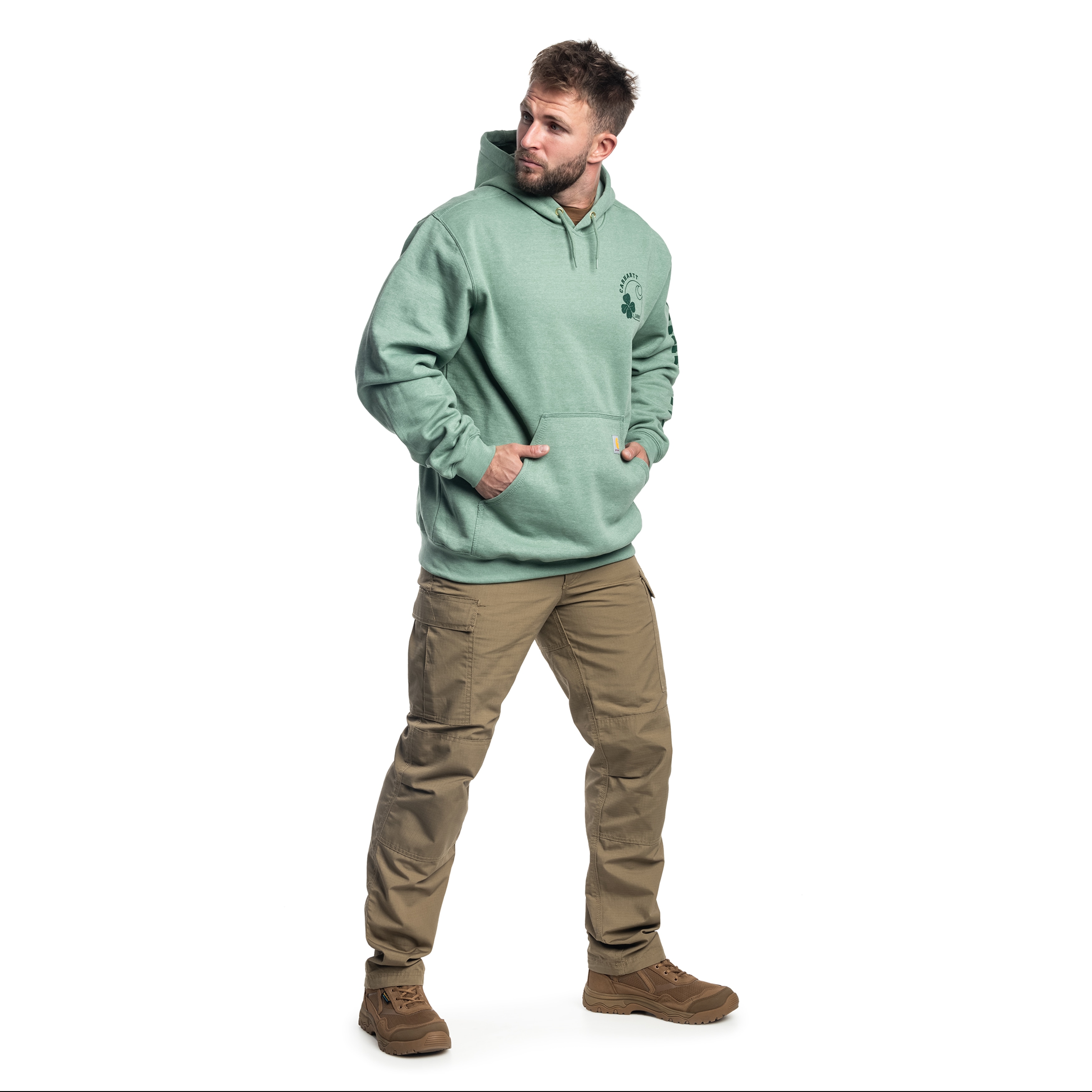 Sweatshirt Midweight Shamrock Graphic Carhartt - Jade Heather