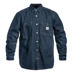 Chemise Relaxed Denim Glacier Fleece Lined Carhartt - Navy Blue