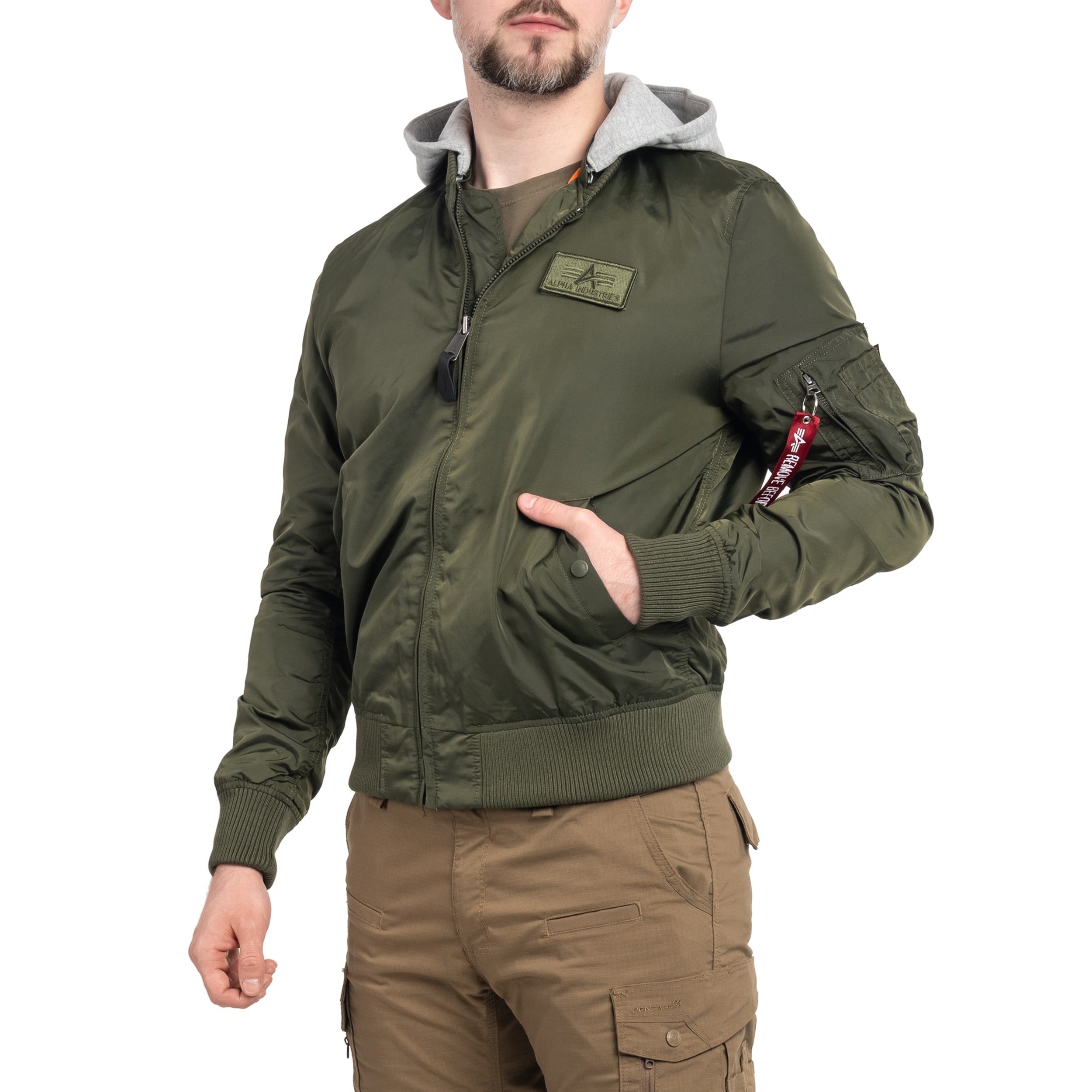 Veste MA-1 TT Hood Alpha Industries - Dark Green