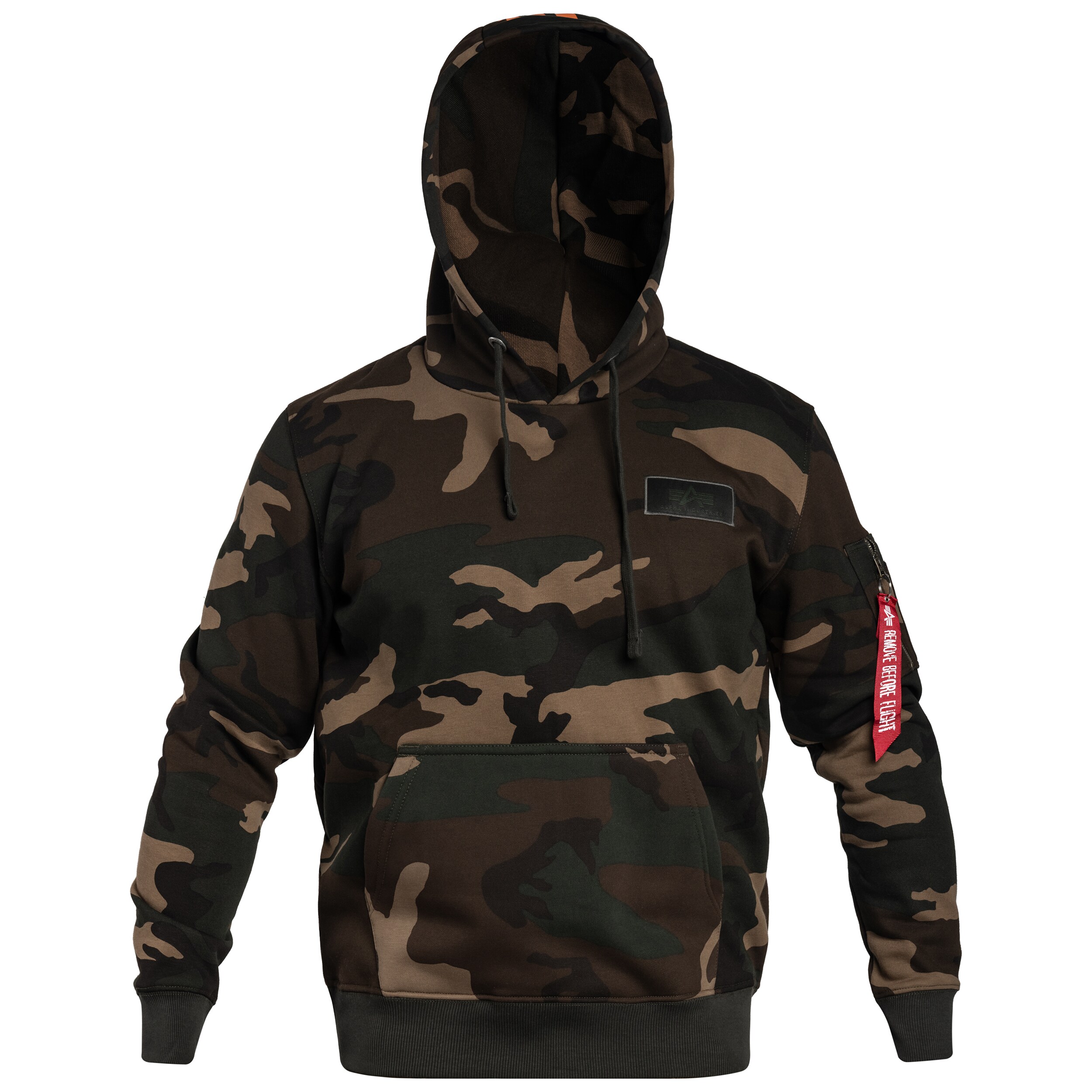 Sweatshirt Back Print Hoody Camo Alpha Industries - Woodland Camo