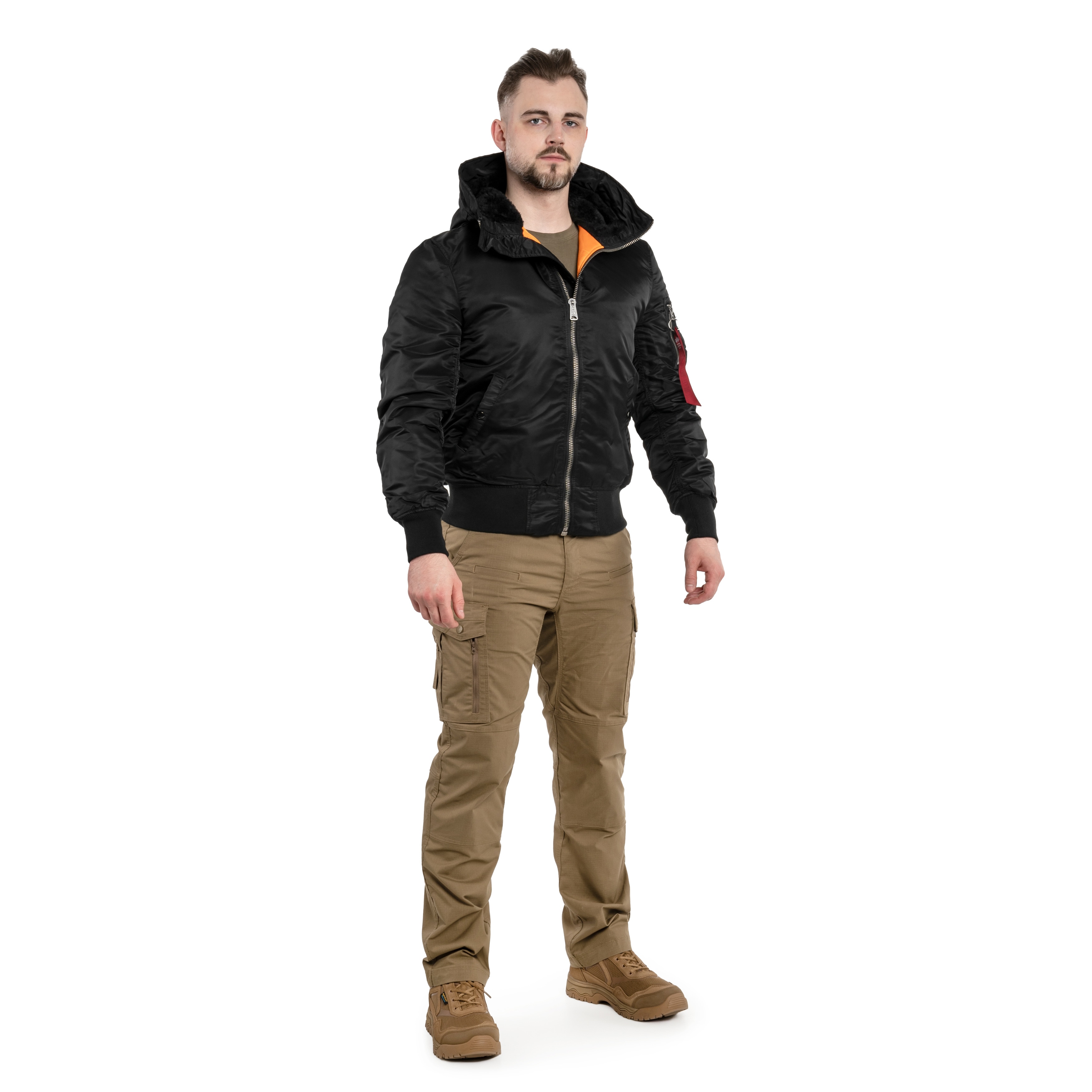 Veste MA-1 Hooded Alpha Industries - Black