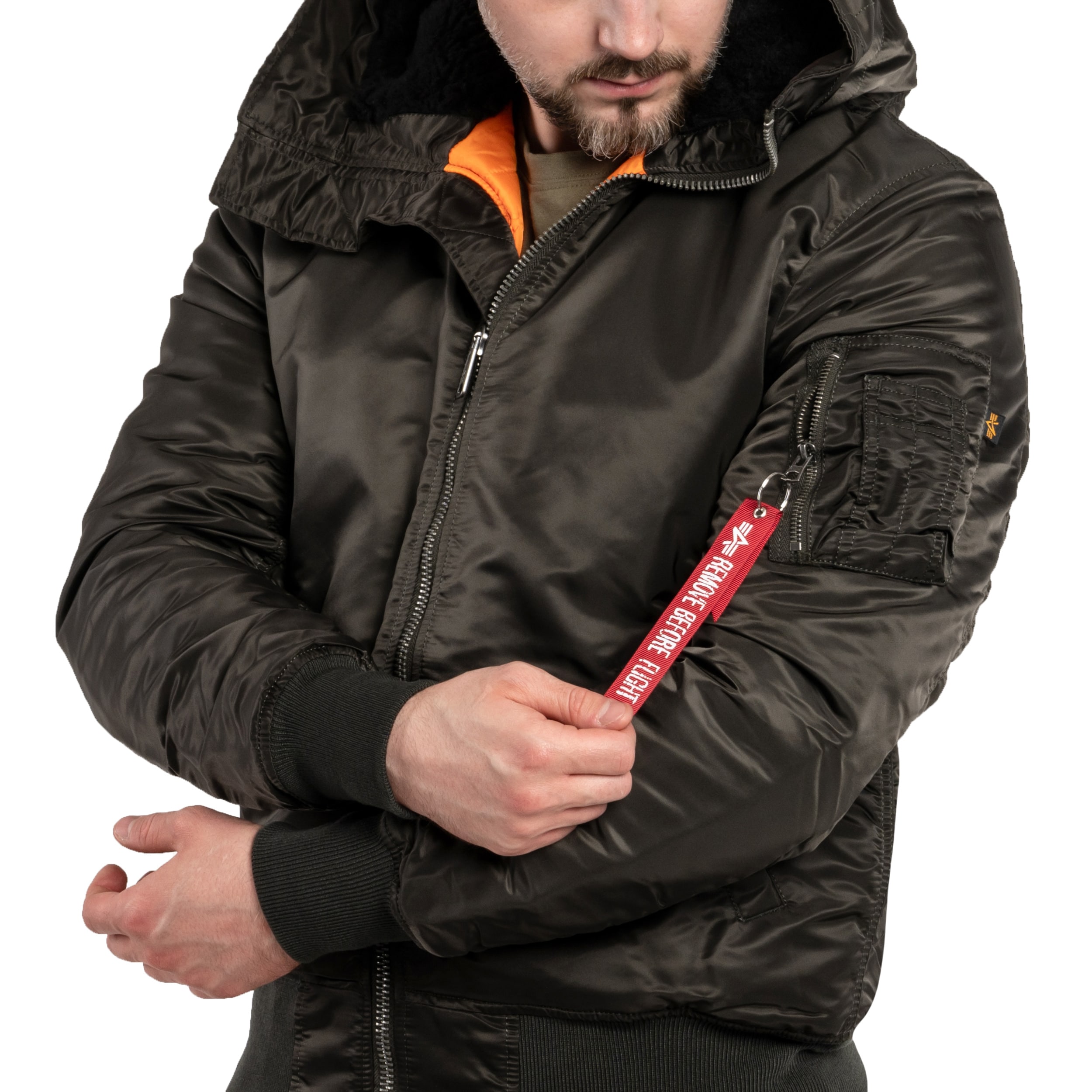 Veste MA-1 Hooded Alpha Industries - Black Olive