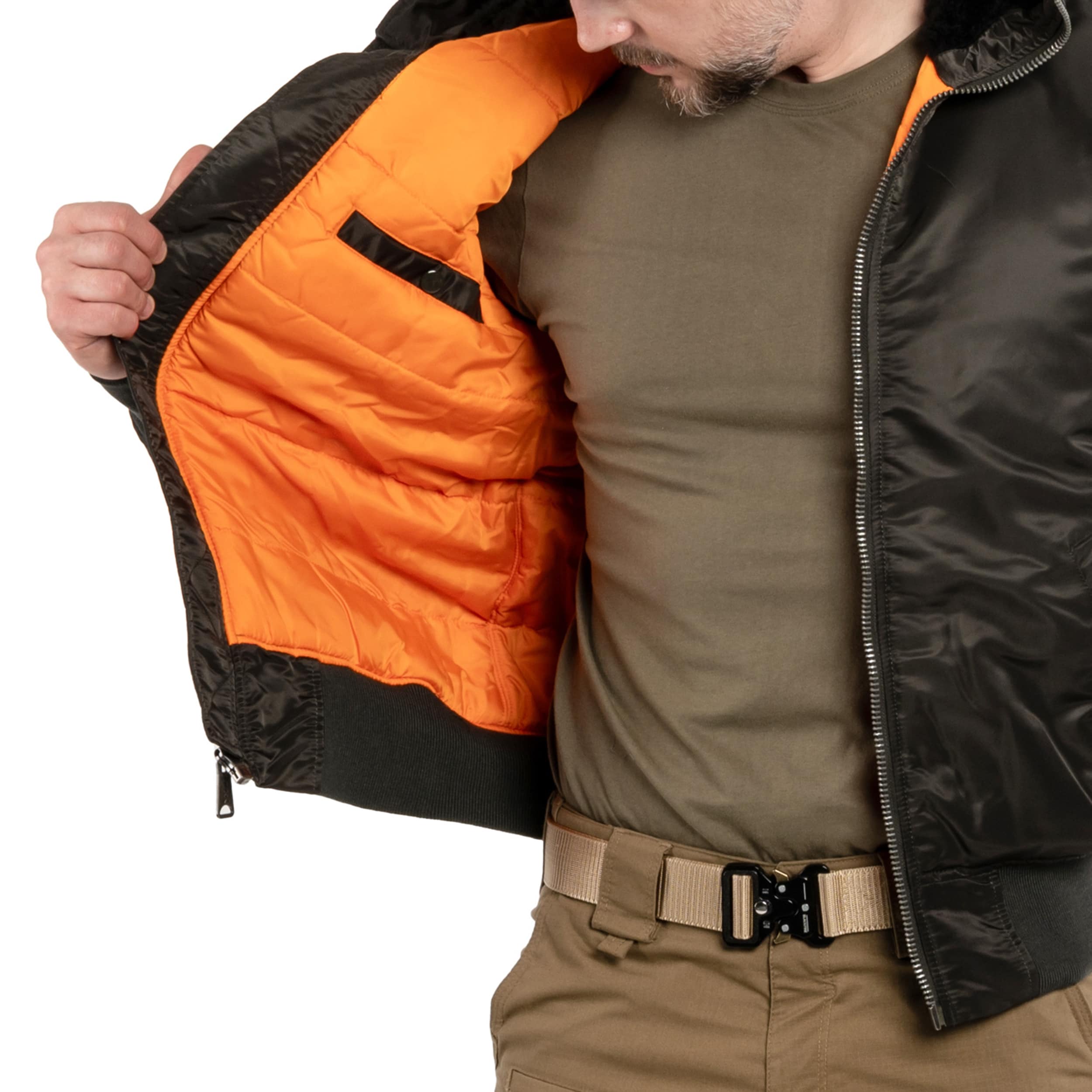 Veste MA-1 Hooded Alpha Industries - Black Olive