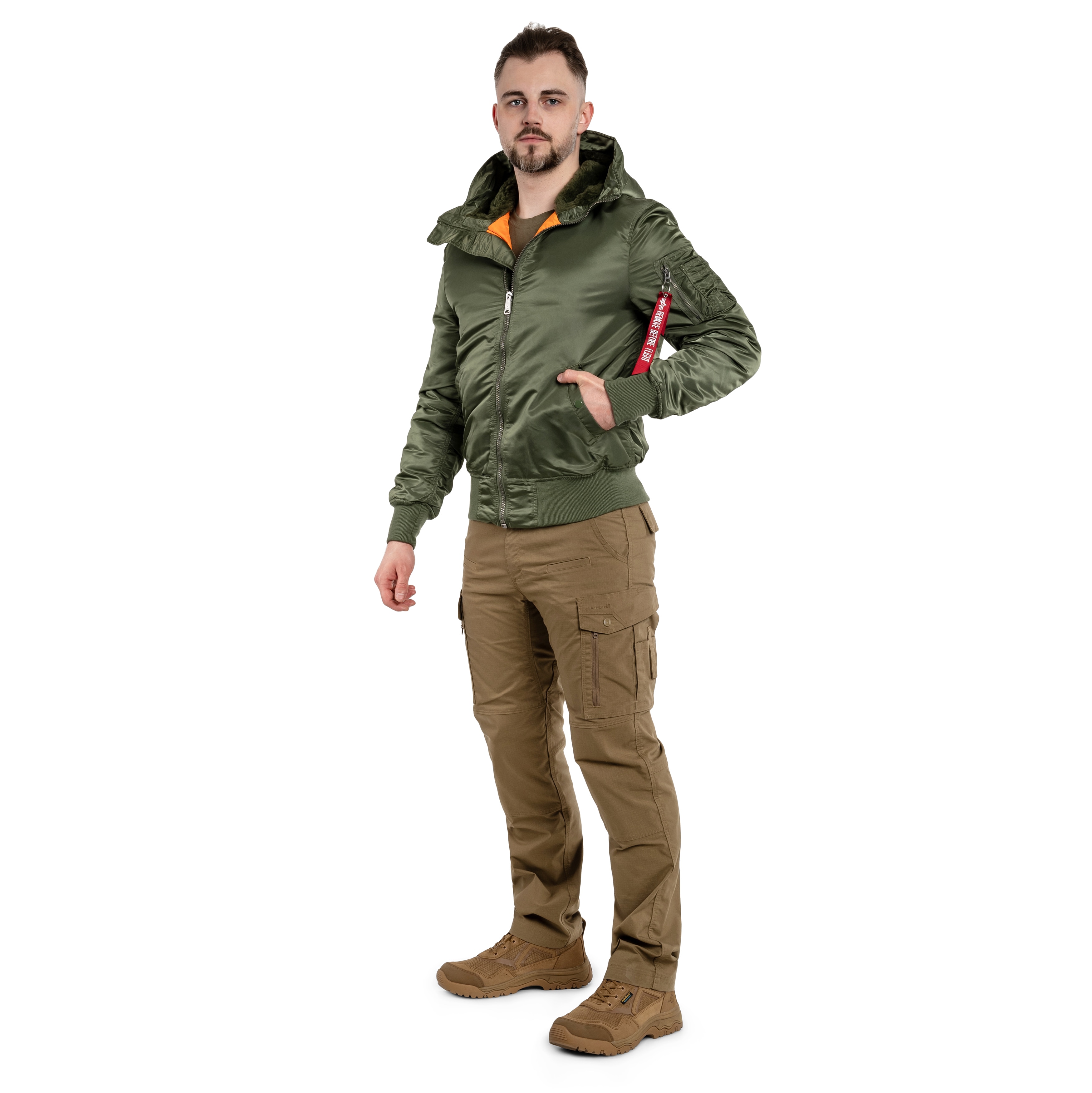 Veste MA-1 Hooded Alpha Industries - Sage Green