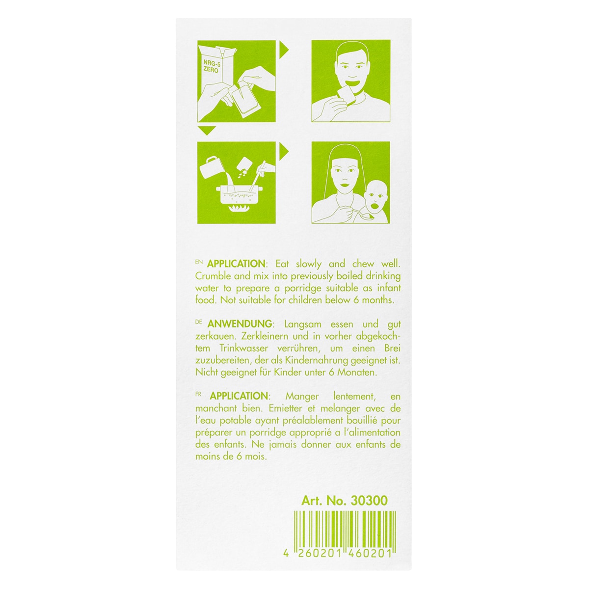 Ration alimentaire  NRG-5 Zero Emergency Food Ration Katadyn