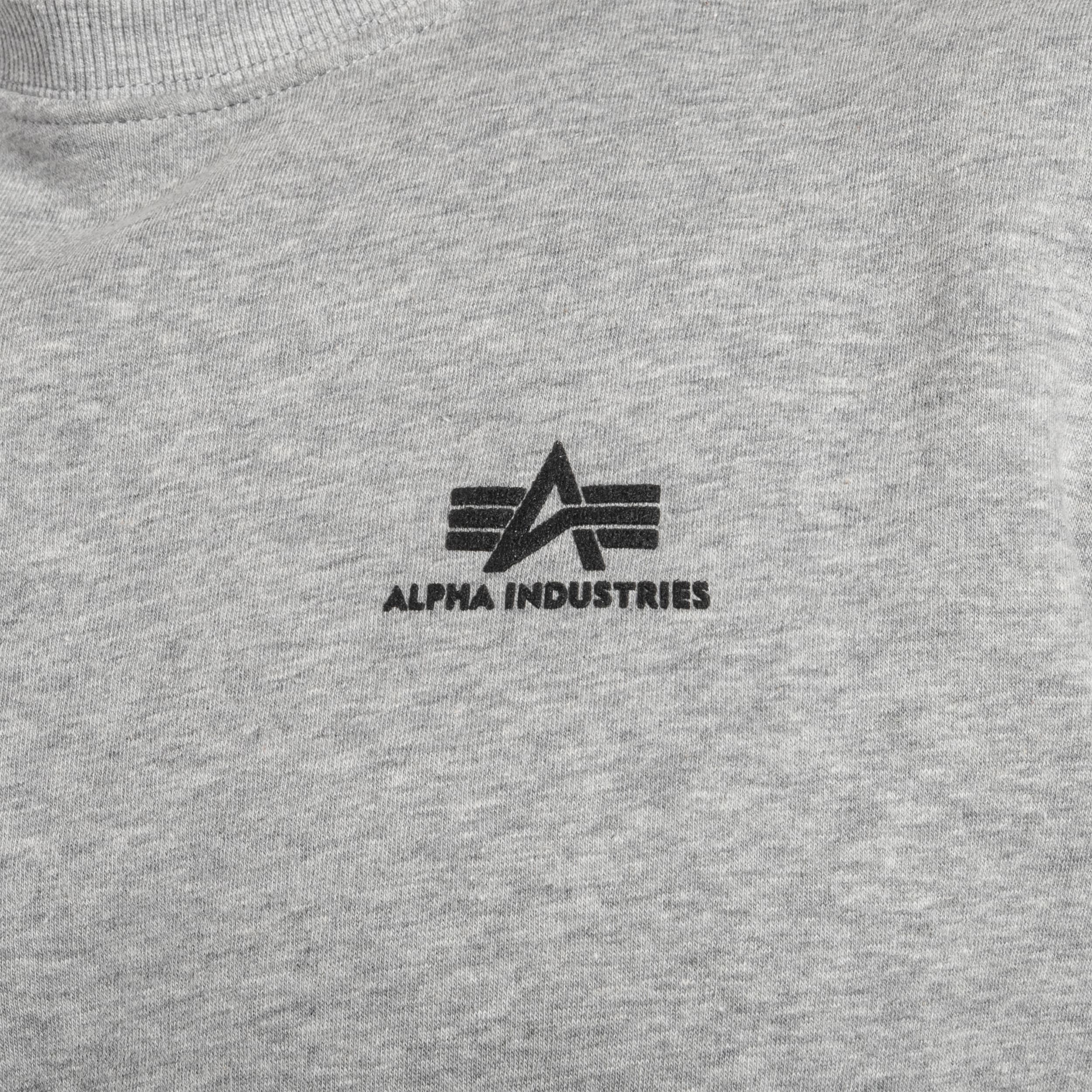 Sweatshirt Basic Sweater Small Logo Alpha Industries - Grey Heather