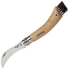 Couteau pliable pour la cueillette des champignons avec étui No.8 Mushroom Opinel