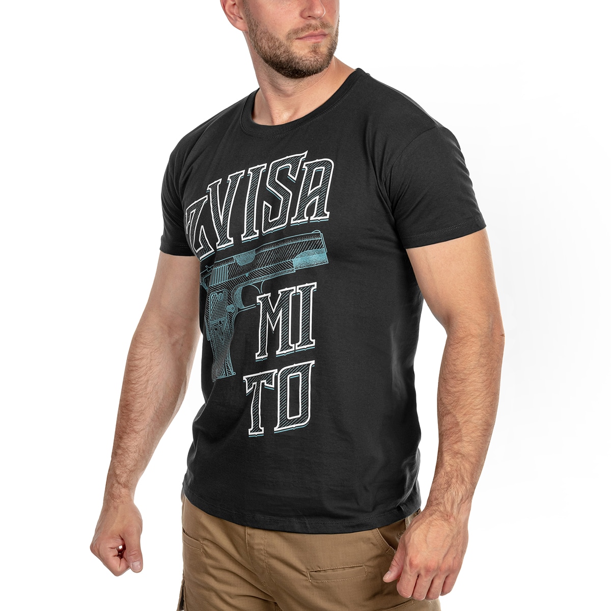T-shirt Vis War Hog - Black