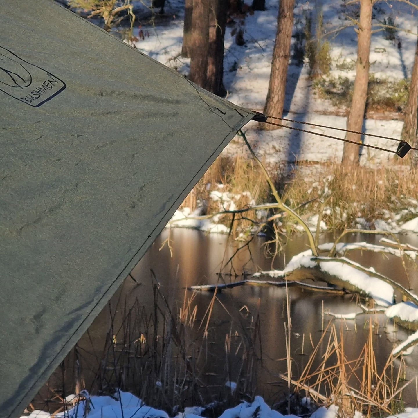 Bâche de bivouac Easy Tarp 4 x 3 m Bushmen - Green