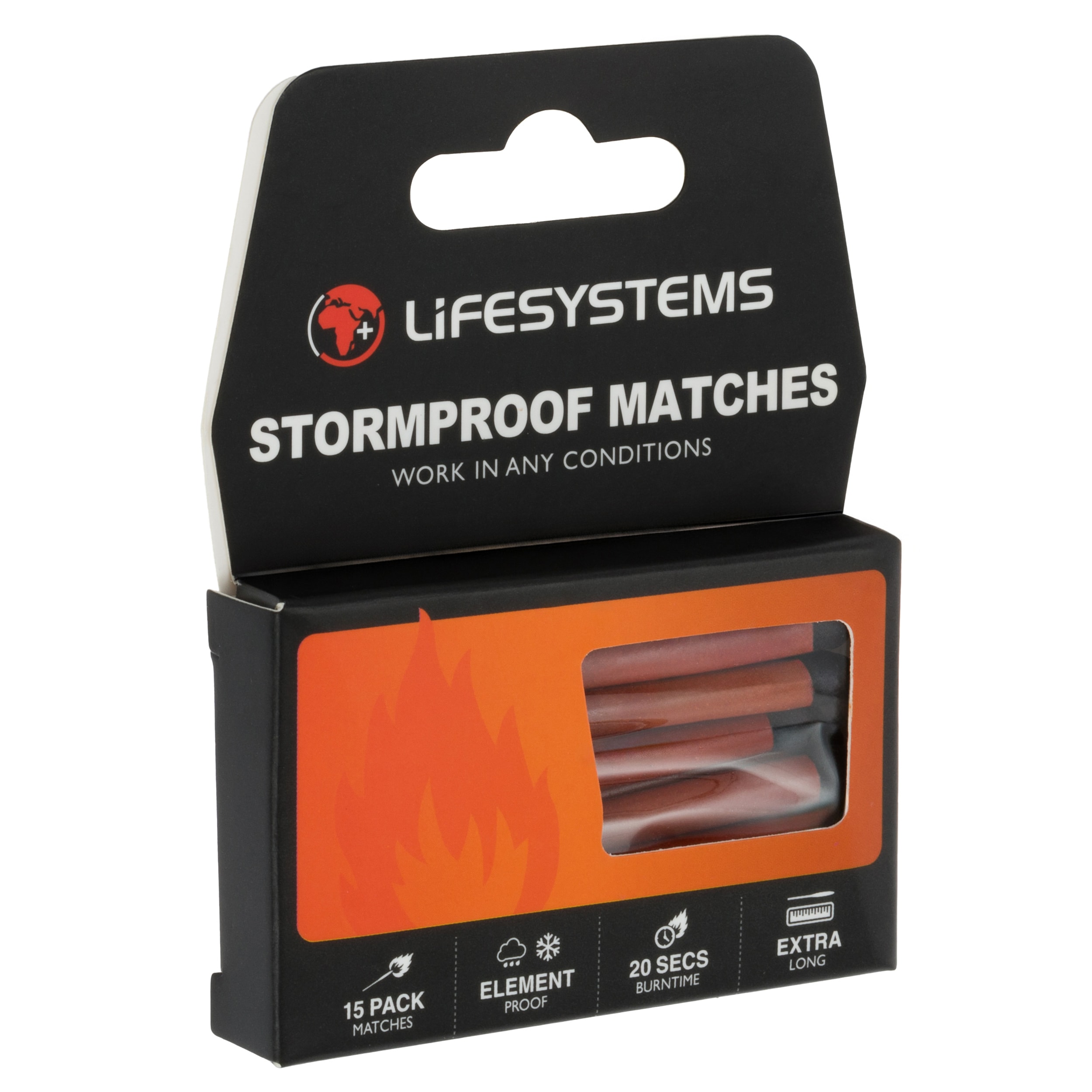 Allumettes résistantes à l'eau et au vent Stormproof Matches Refill Pack 15 pcs. LifeSystems 