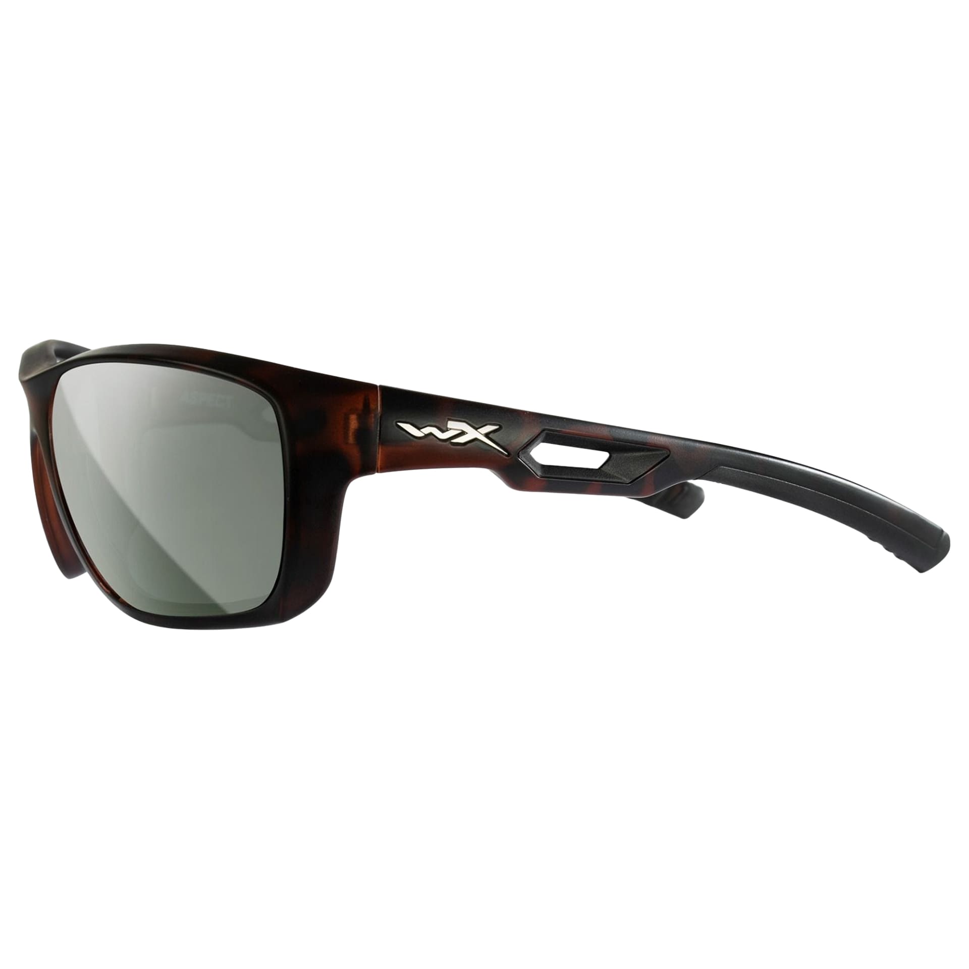 Lunettes tactiques Aspect Captivate Wiley X - Polarized Platinum Flash/Matte Demi Brown