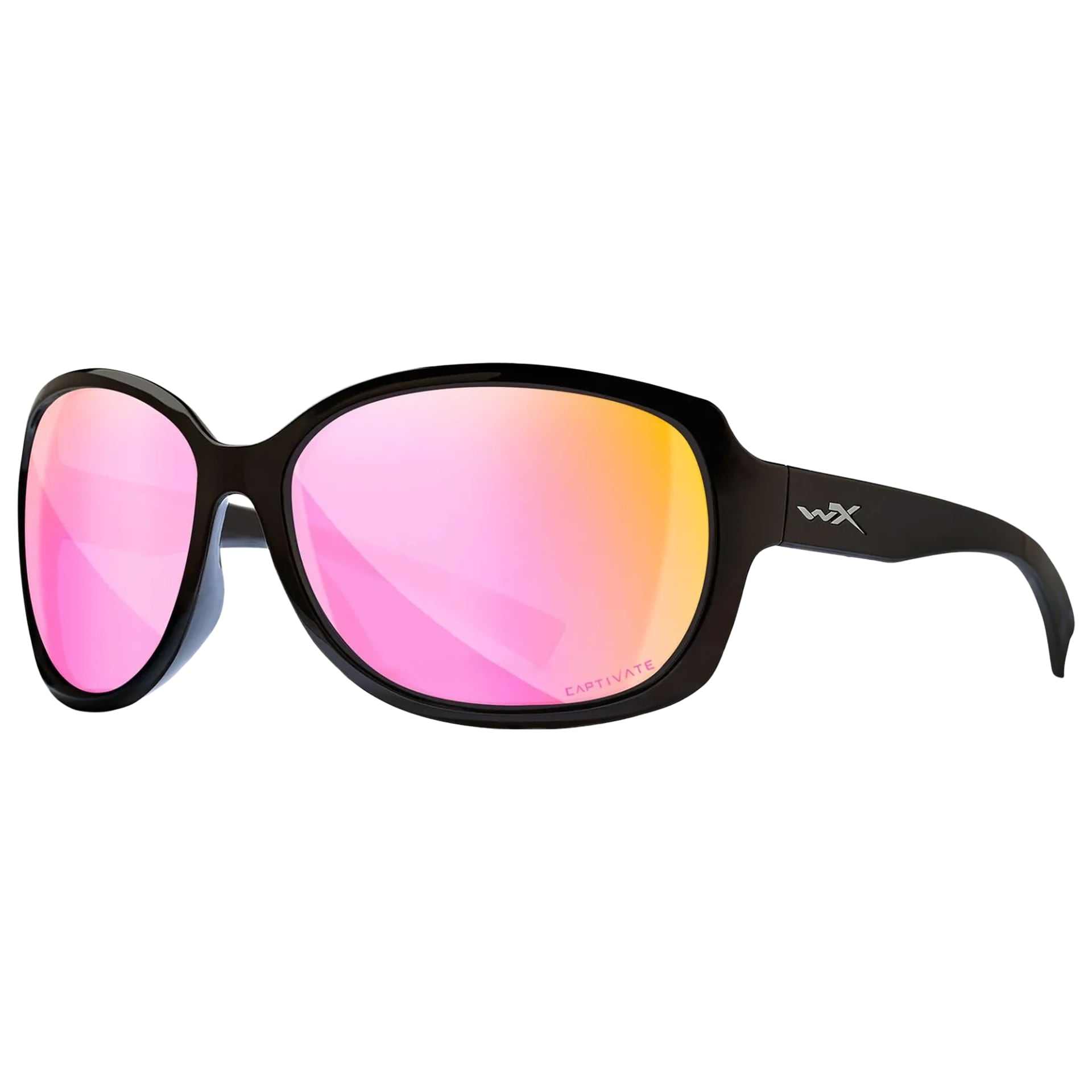 Lunettes pour femmes Mystique Wiley X - Captivate Polarized Rose Gold Mirror/ Gloss Black