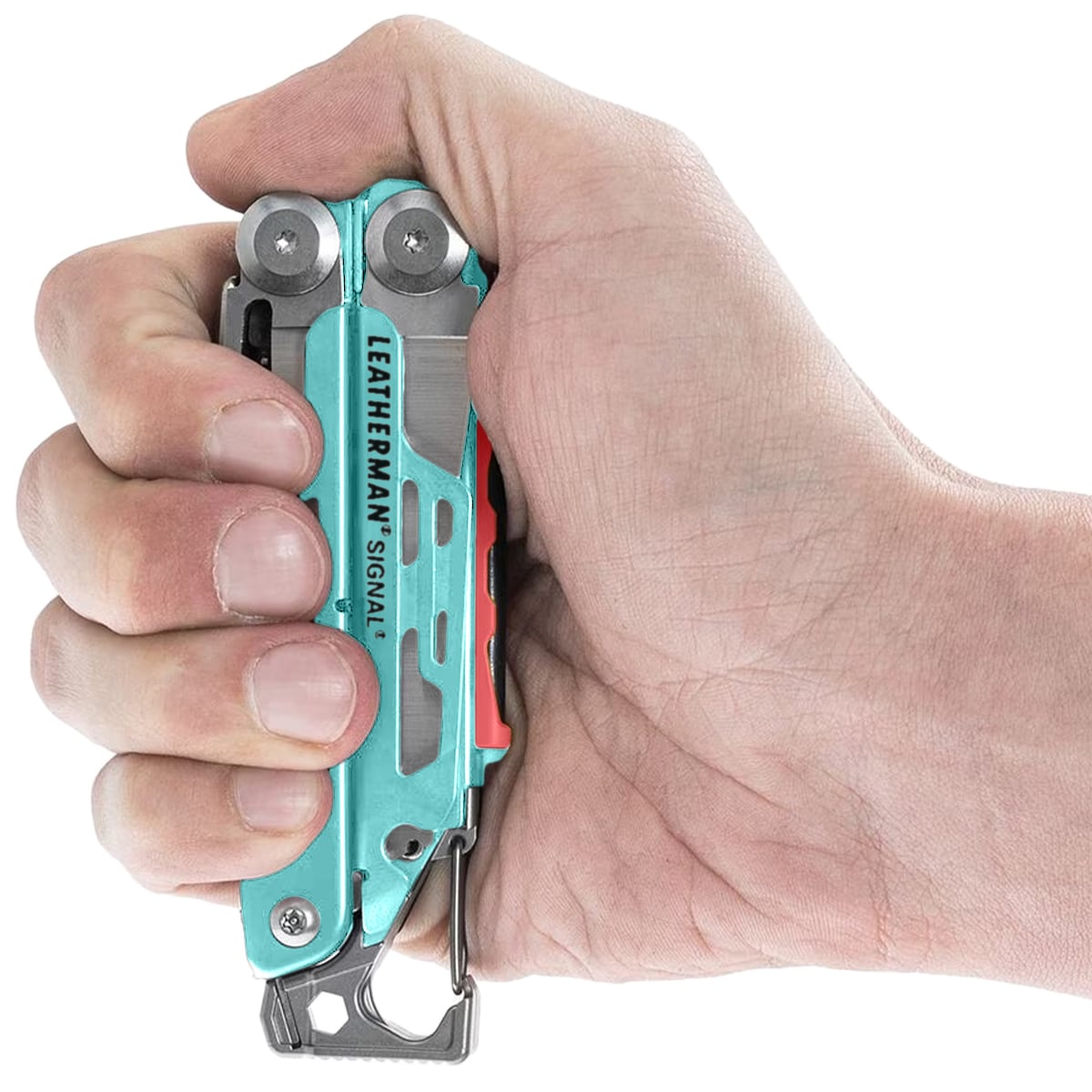 Multitool Signal Leatherman - Aqua Stainless avec holster