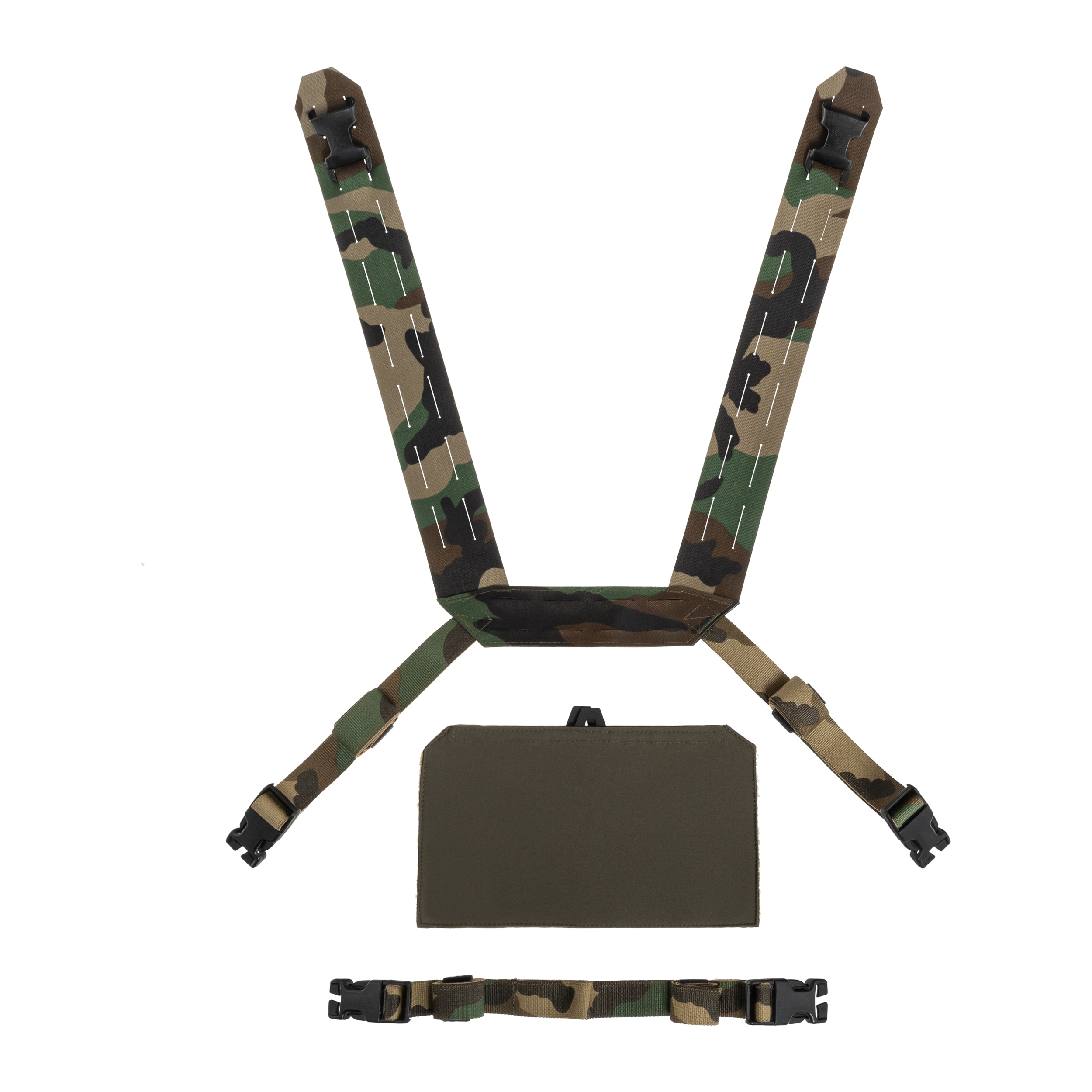 Bretelles tactiques Front Flap Rig Interface Direct Action - Woodland