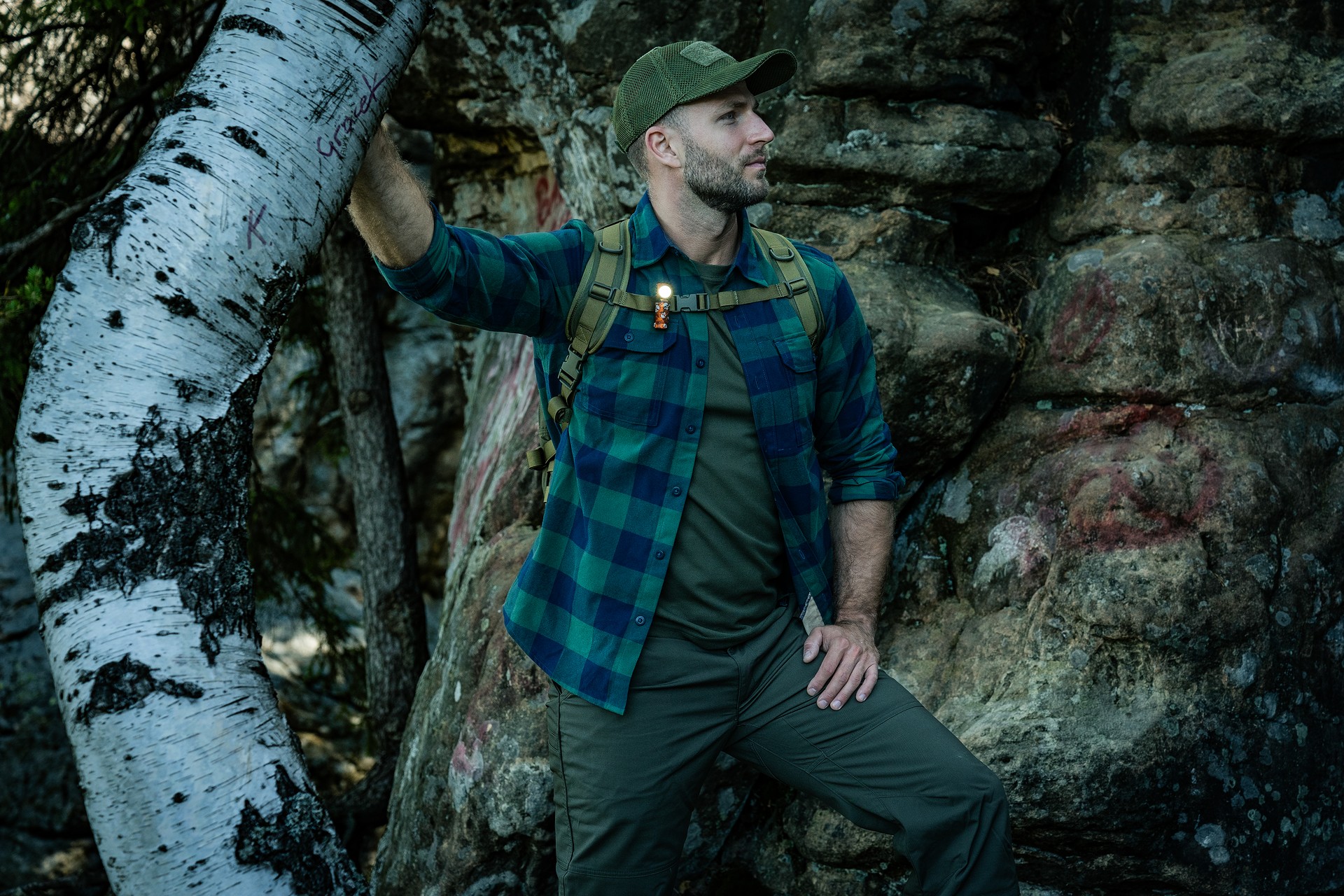 Chemise GreyMan Helikon - Moss Green Checkered